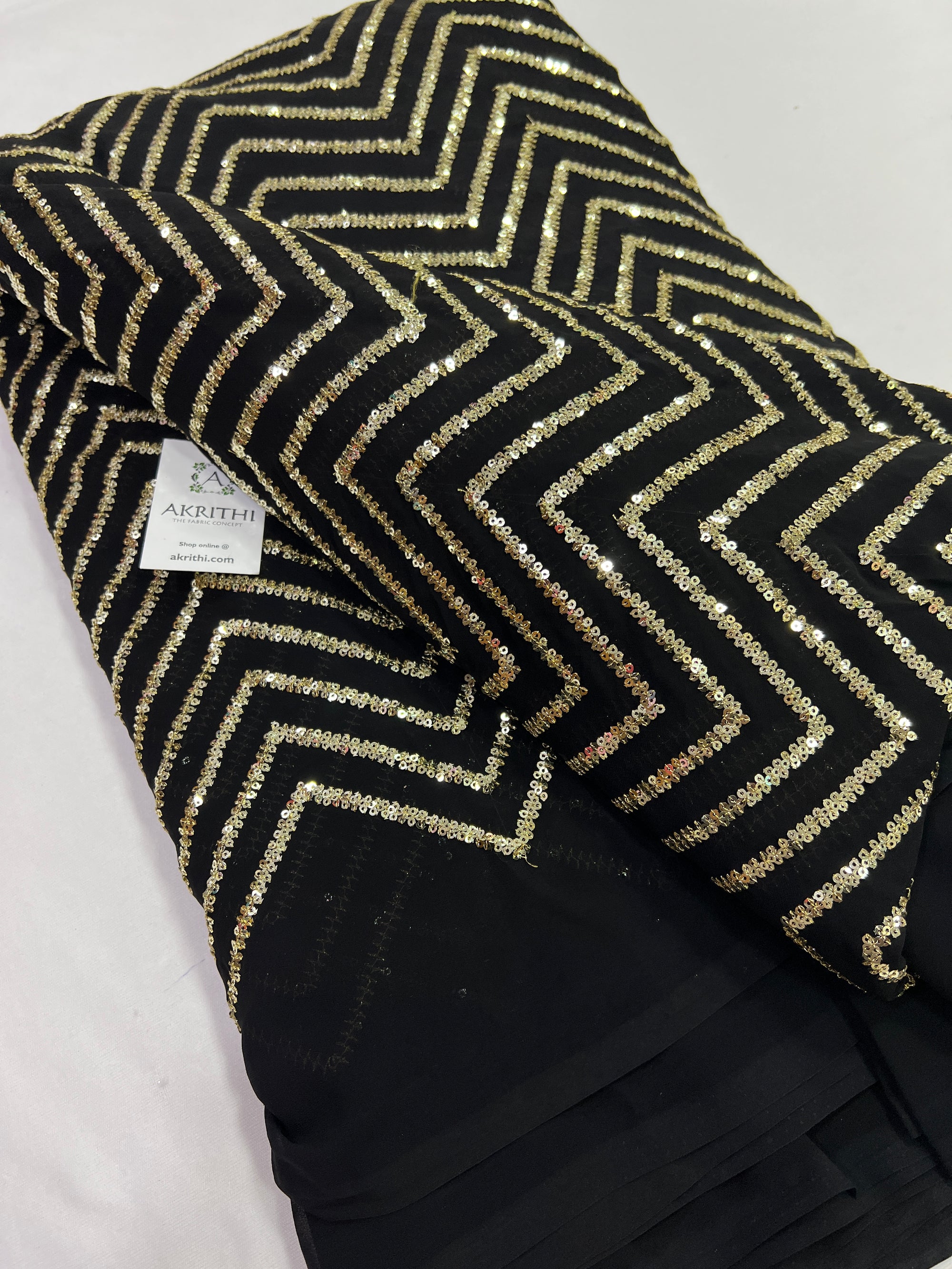 Embroidery on georgette fabric