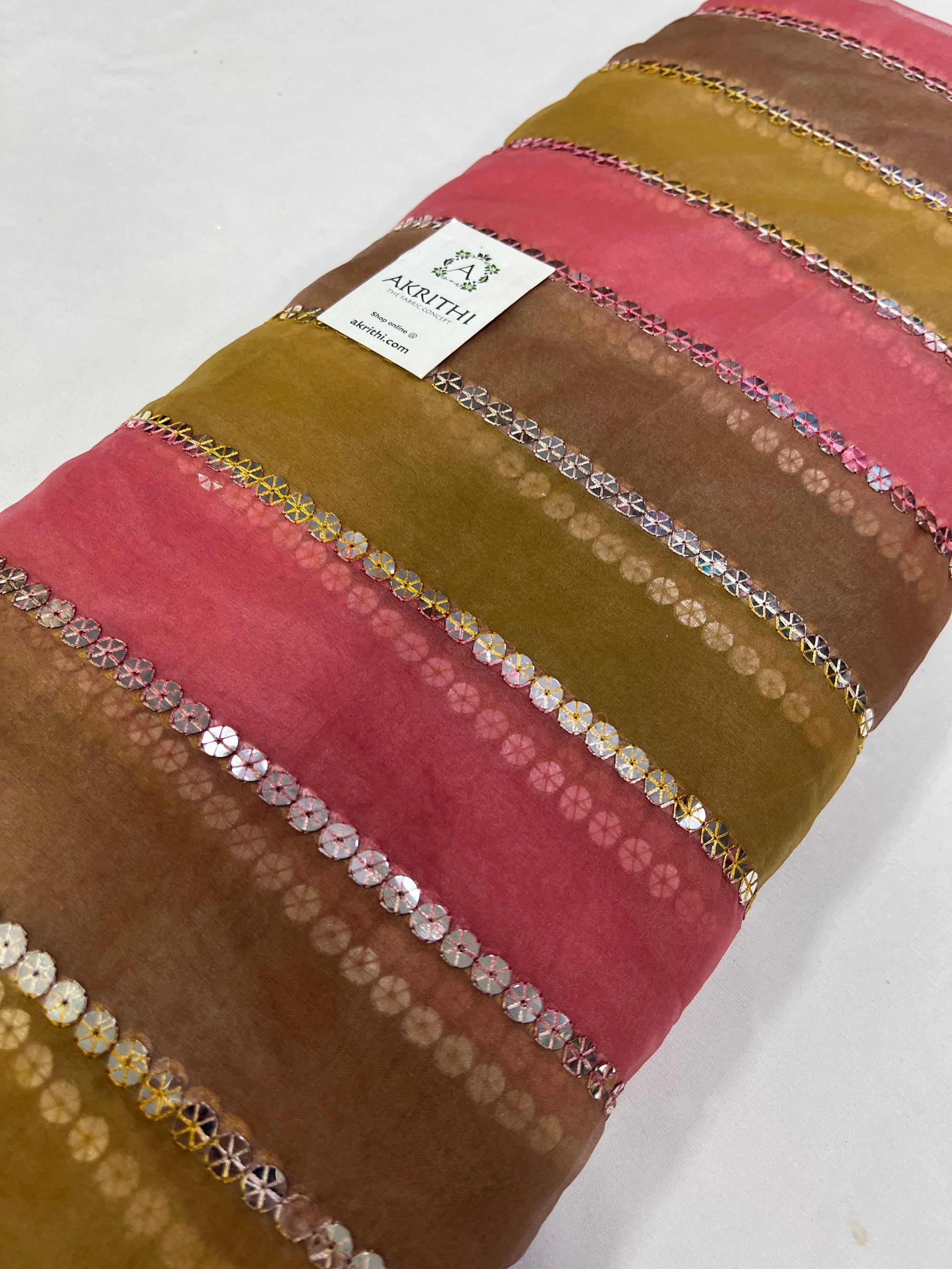 Embroidery on Organza fabric