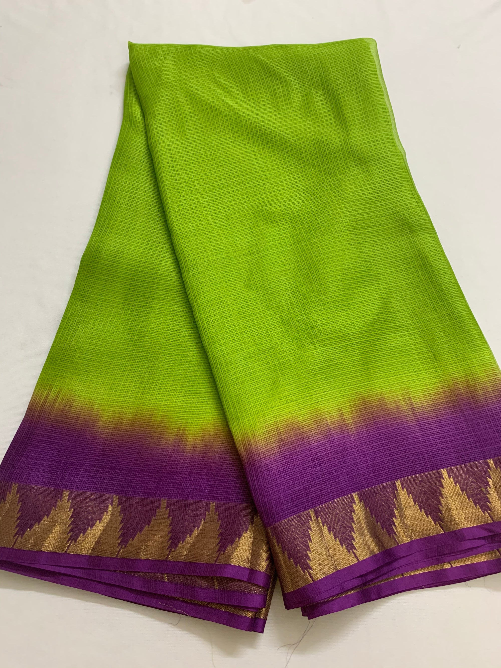 Pure kota silk saree with temple border