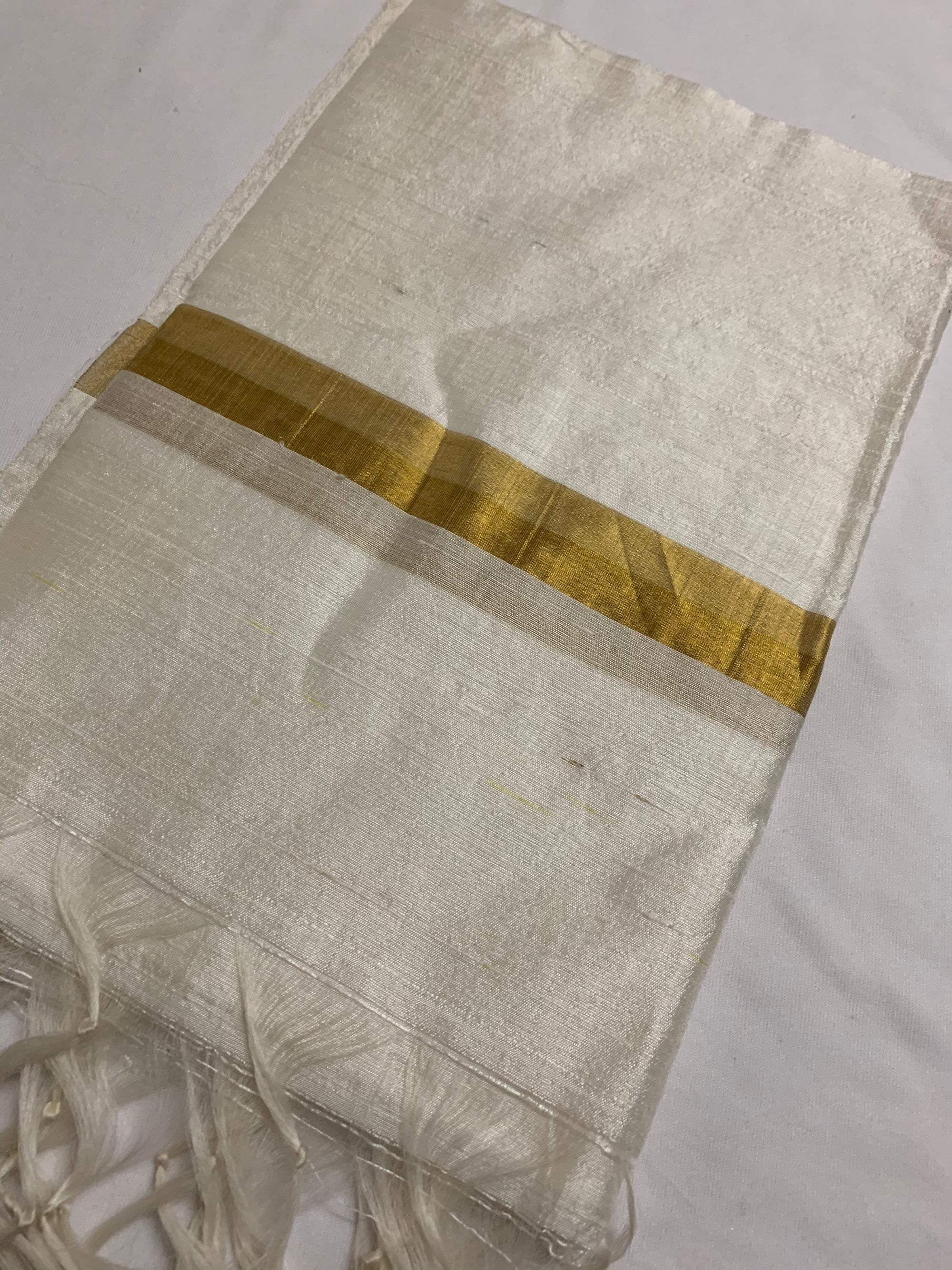 Pure raw silk dupatta with zari border customise