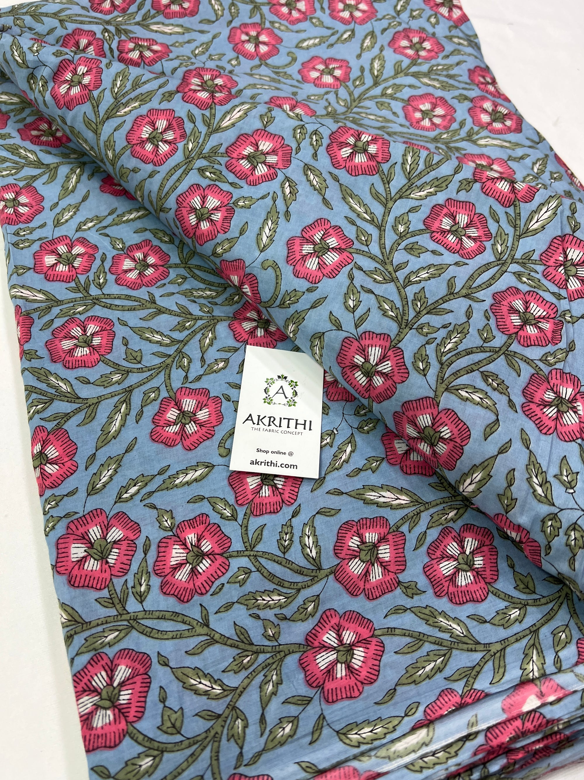 Printed pure cotton fabric