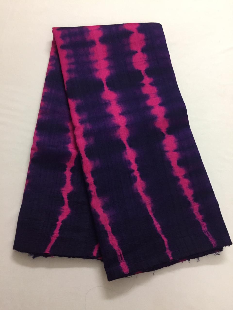 Tie and dye leheriya pure raw silk saree