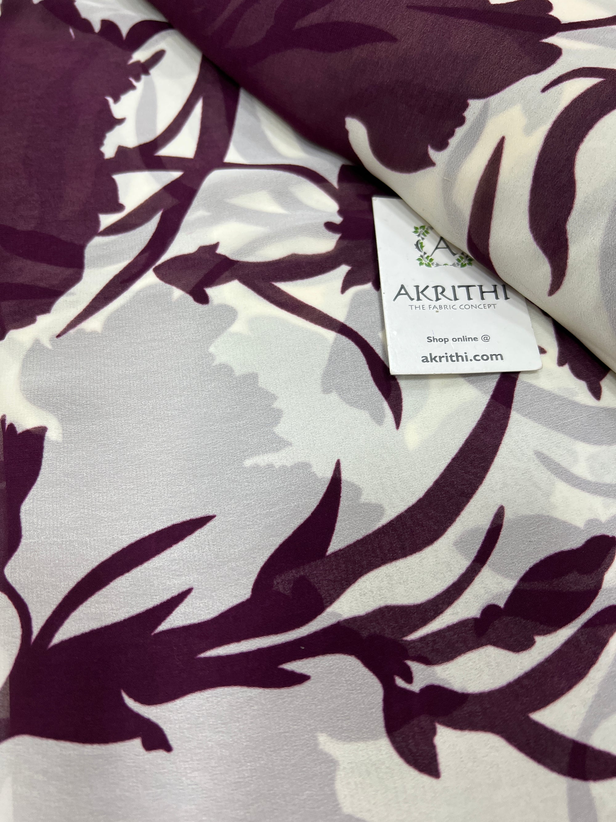 Floral printed georgette fabric