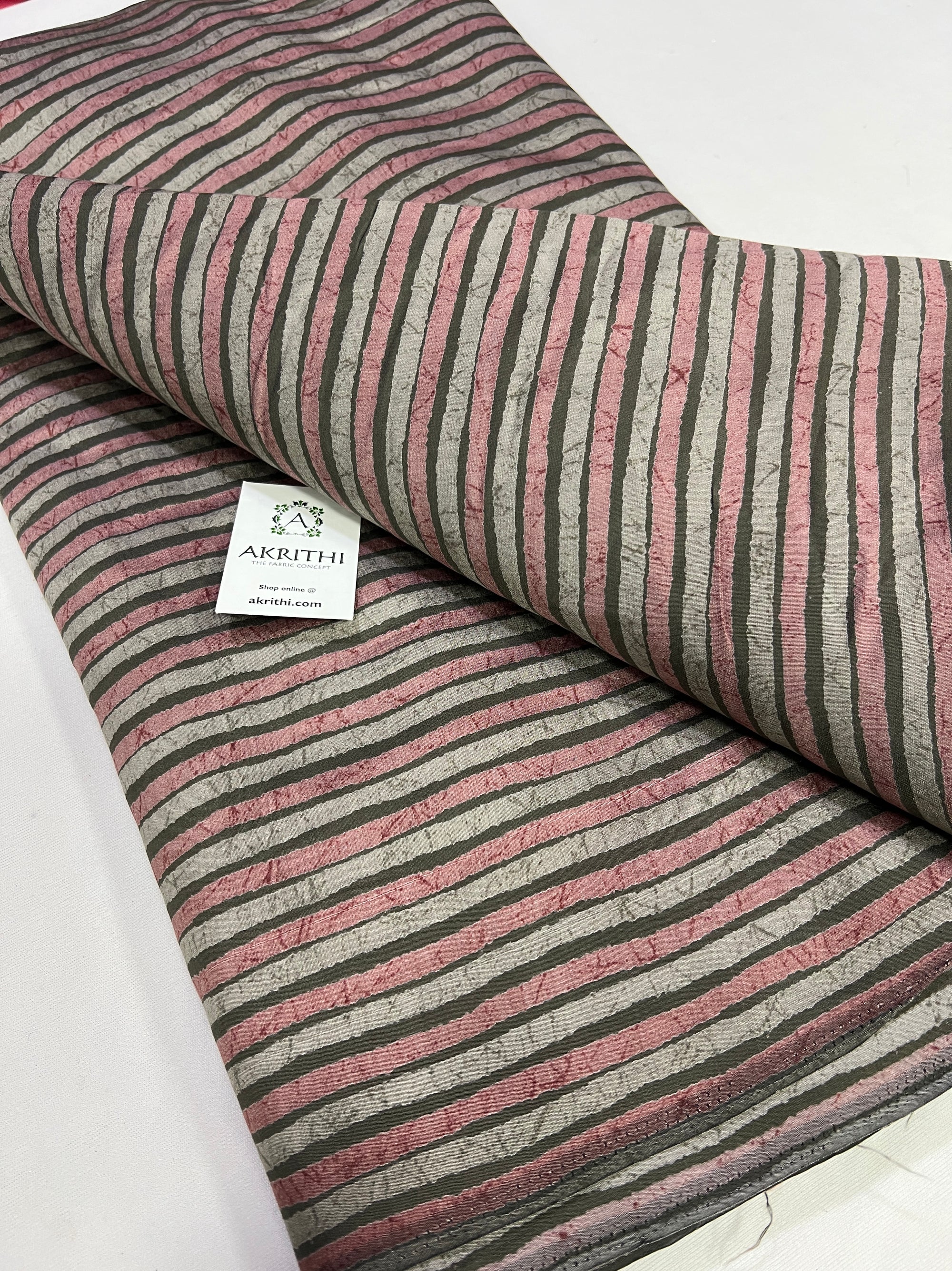 Digital printed silk fabric