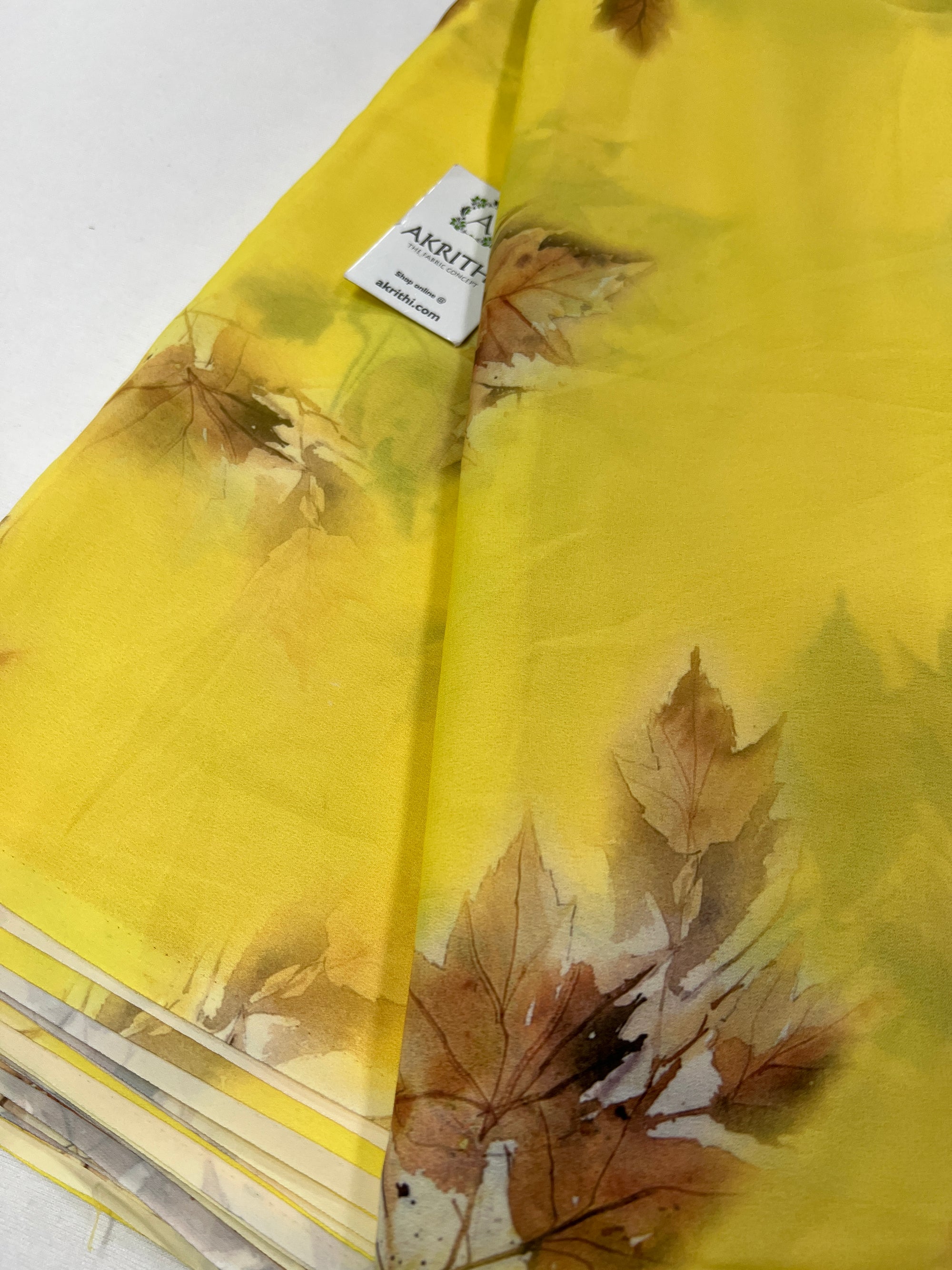 Digital floral printed georgette fabric