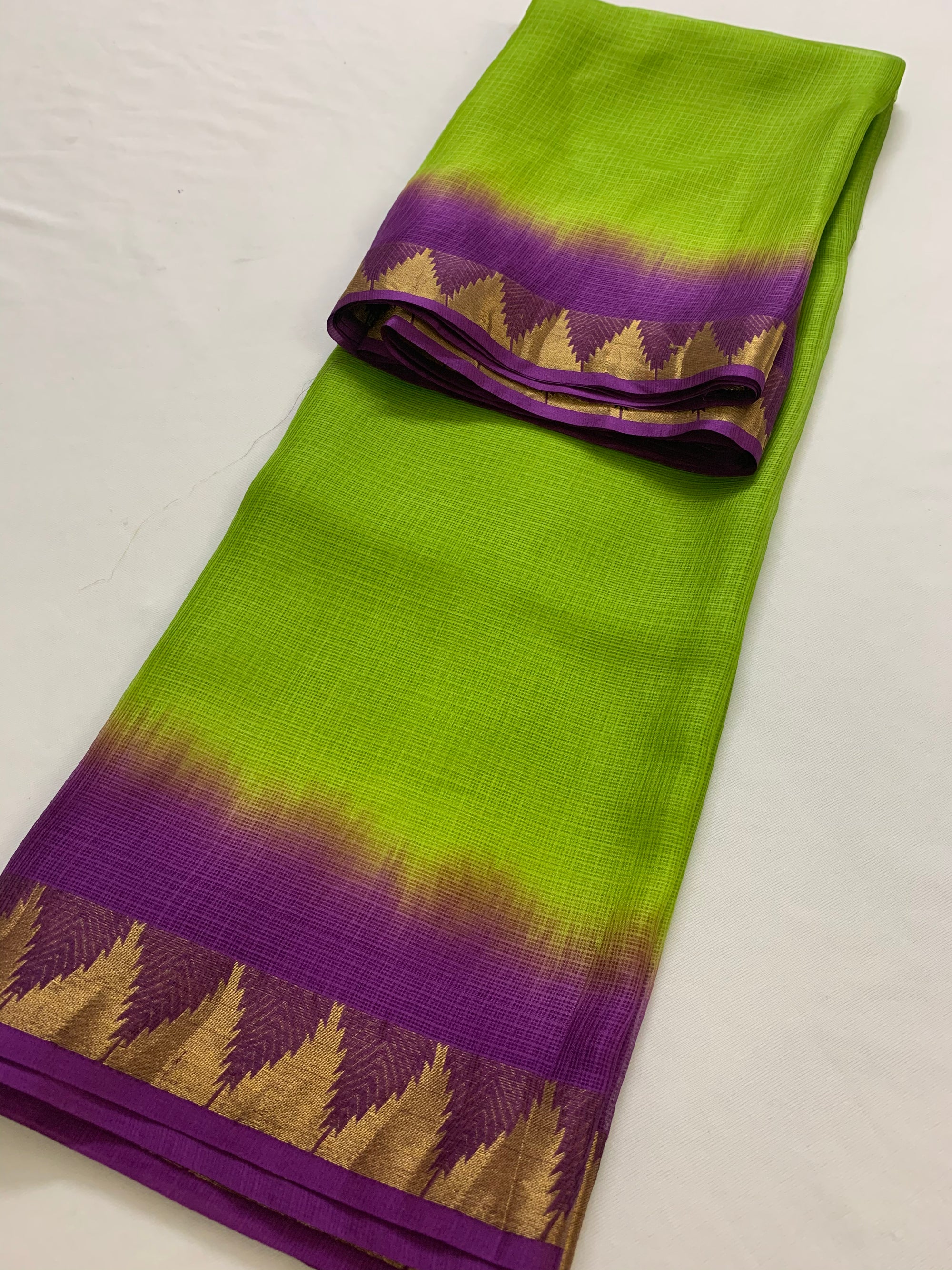 Pure kota silk saree with temple border