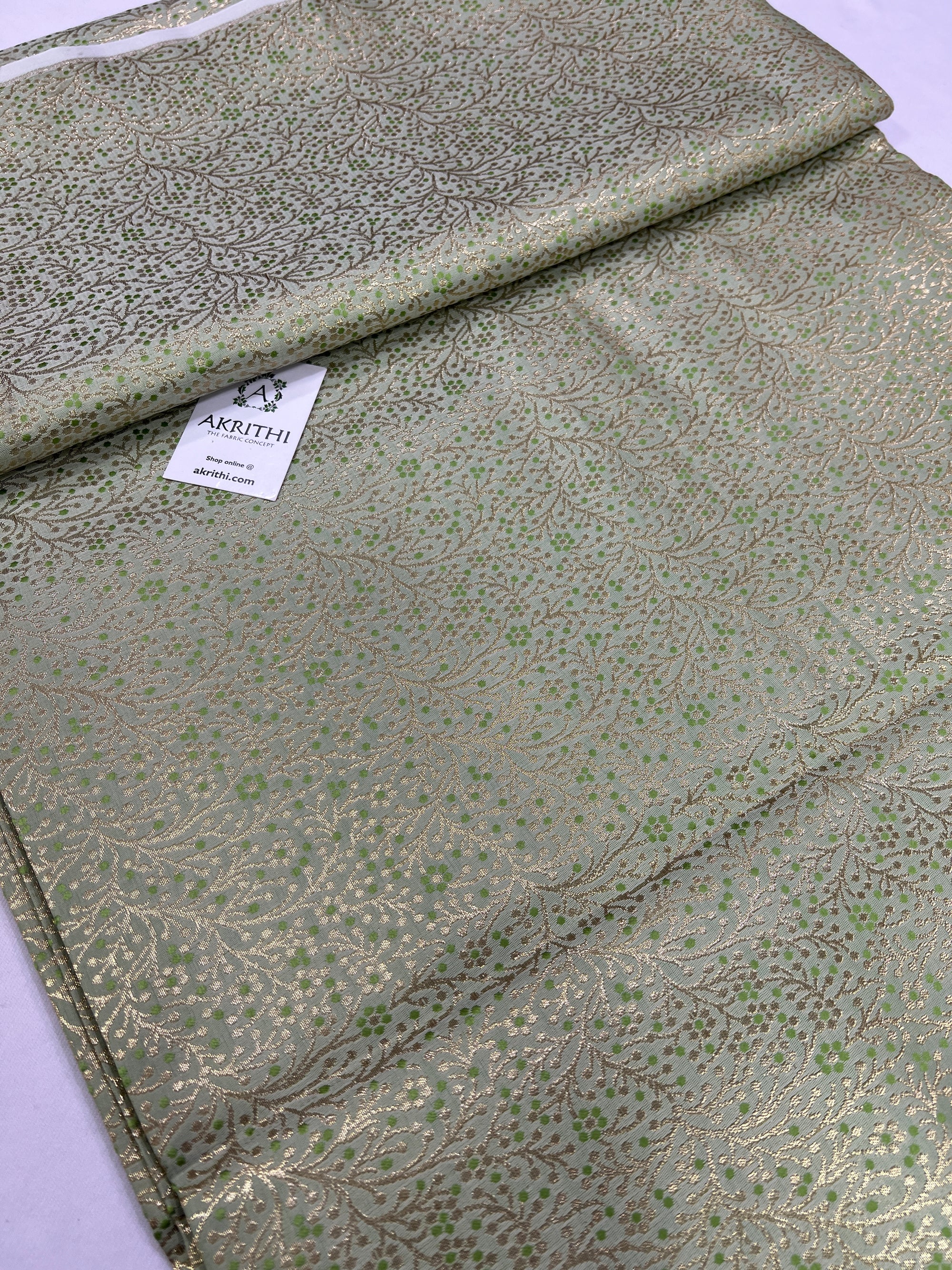 Handloom Banarasi brocade fabric