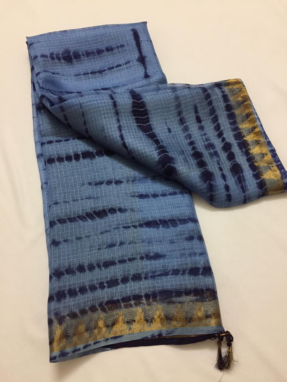 Tie and dye pure silk Kota Dupatta