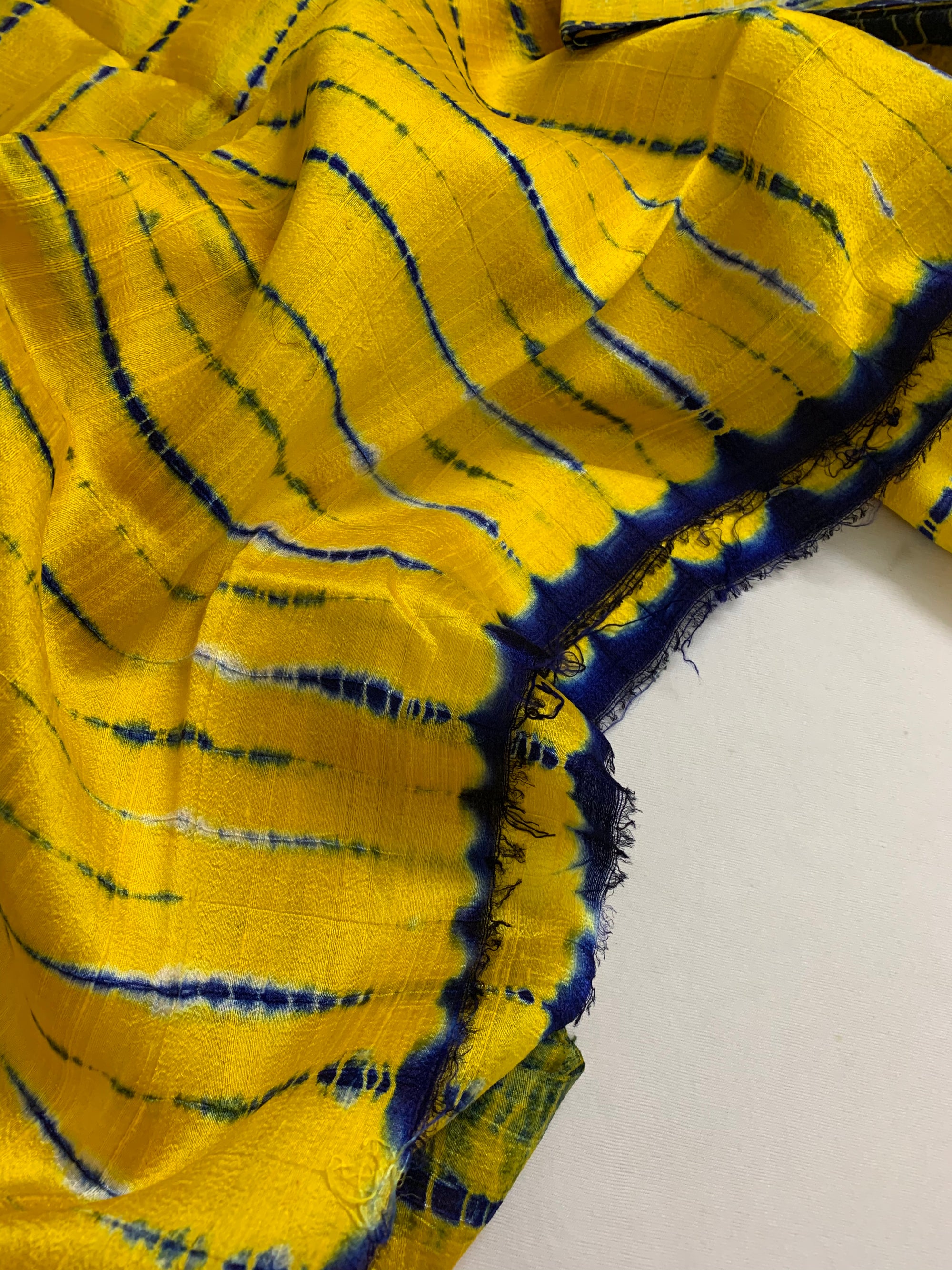 Shibori tie and dye pure raw silk kurta