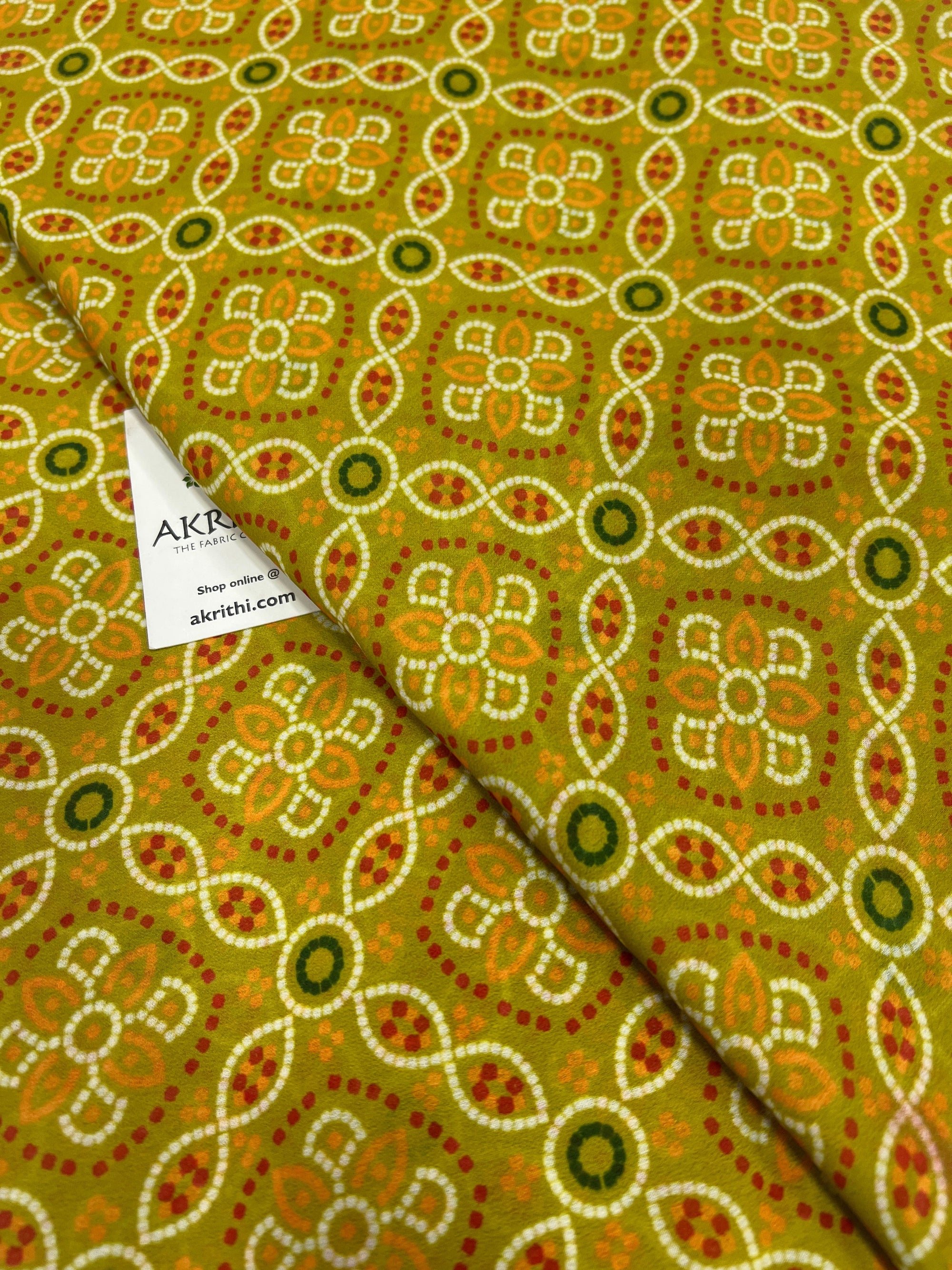 Digital floral printed georgette fabric