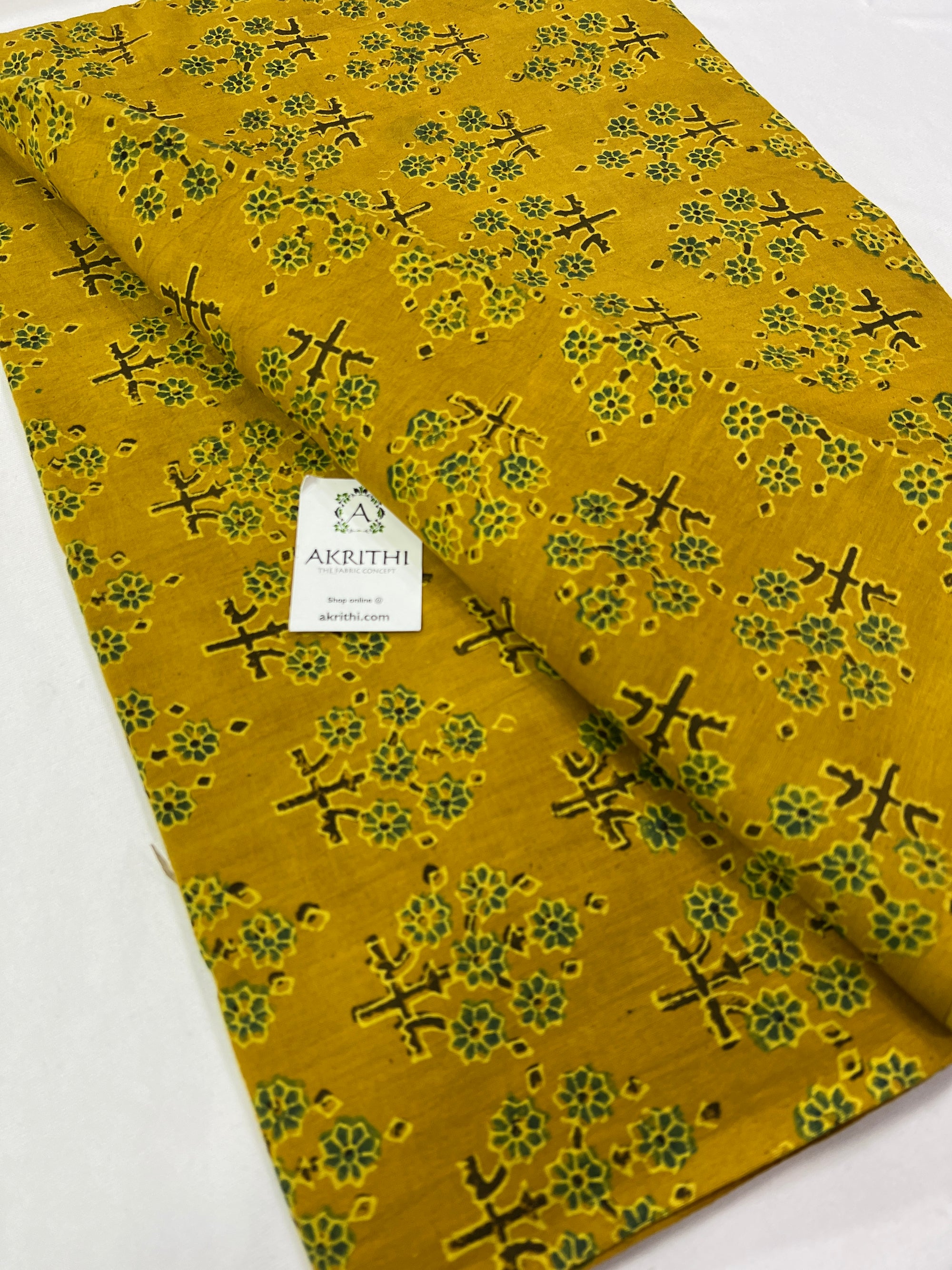 Ajrakh hand block pure cotton fabric