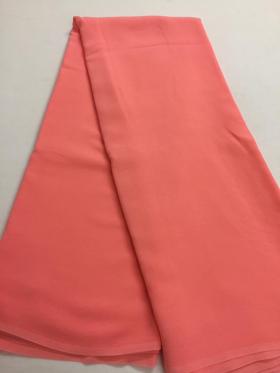Pure silk georgette plain saree