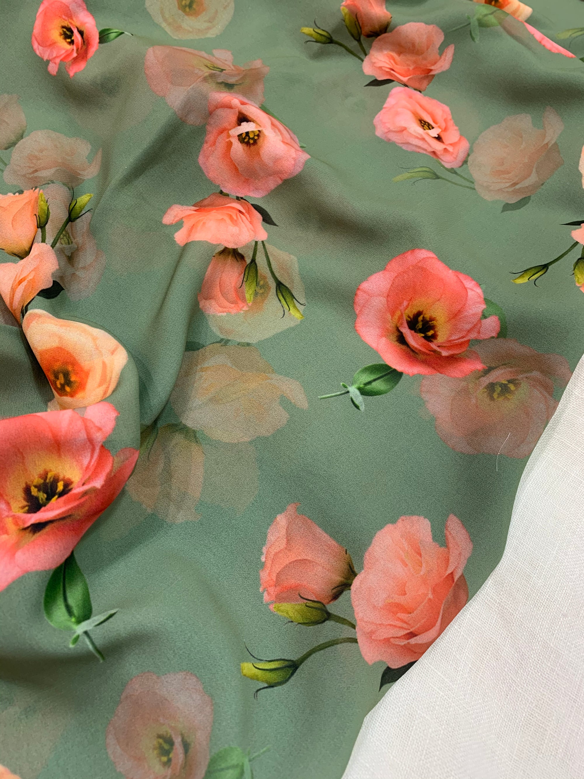 Digital floral Printed georgette fabric