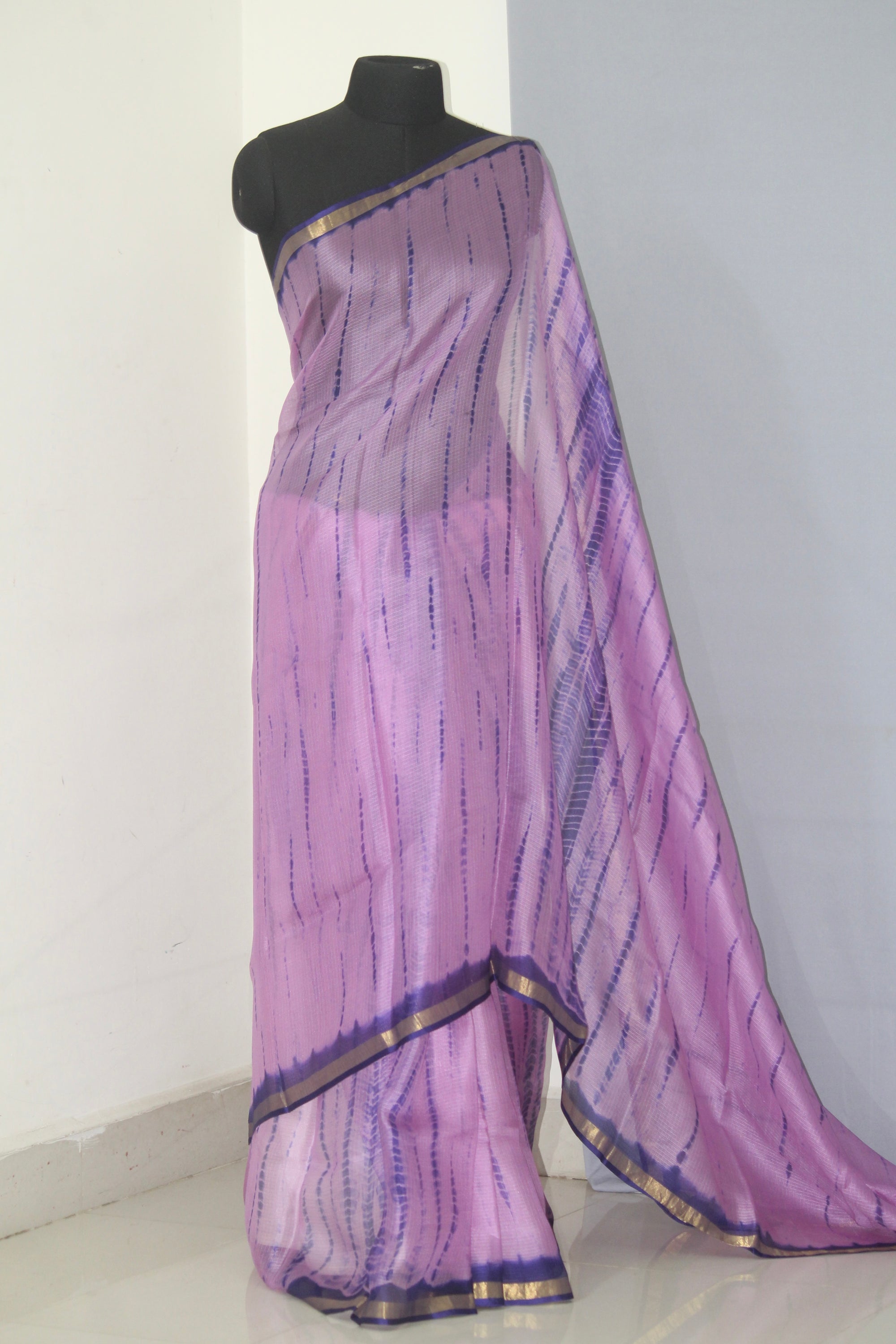 Tie and dye pure kota silk saree
