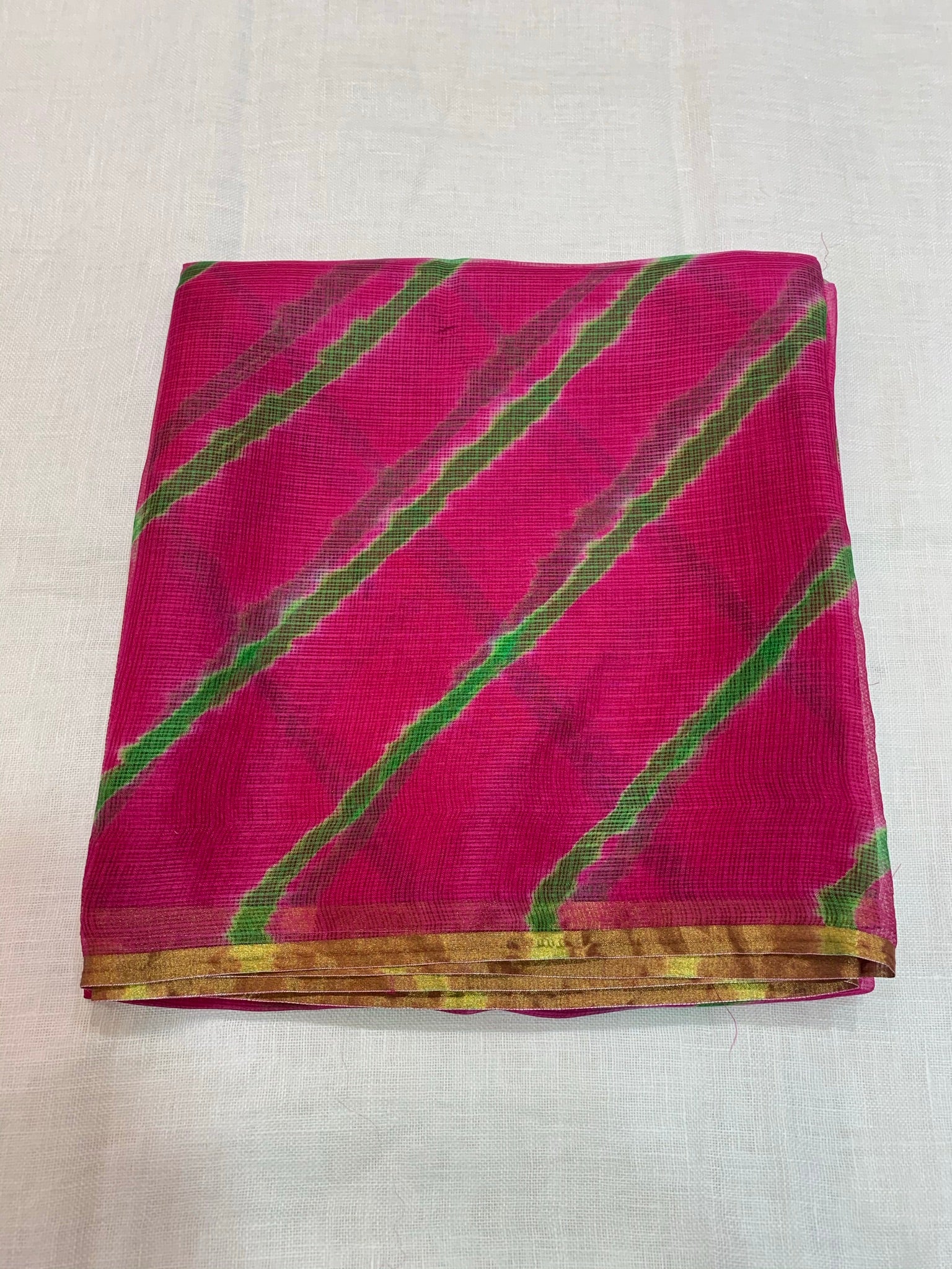 Pure silk Kota tie and dye kurta fabric