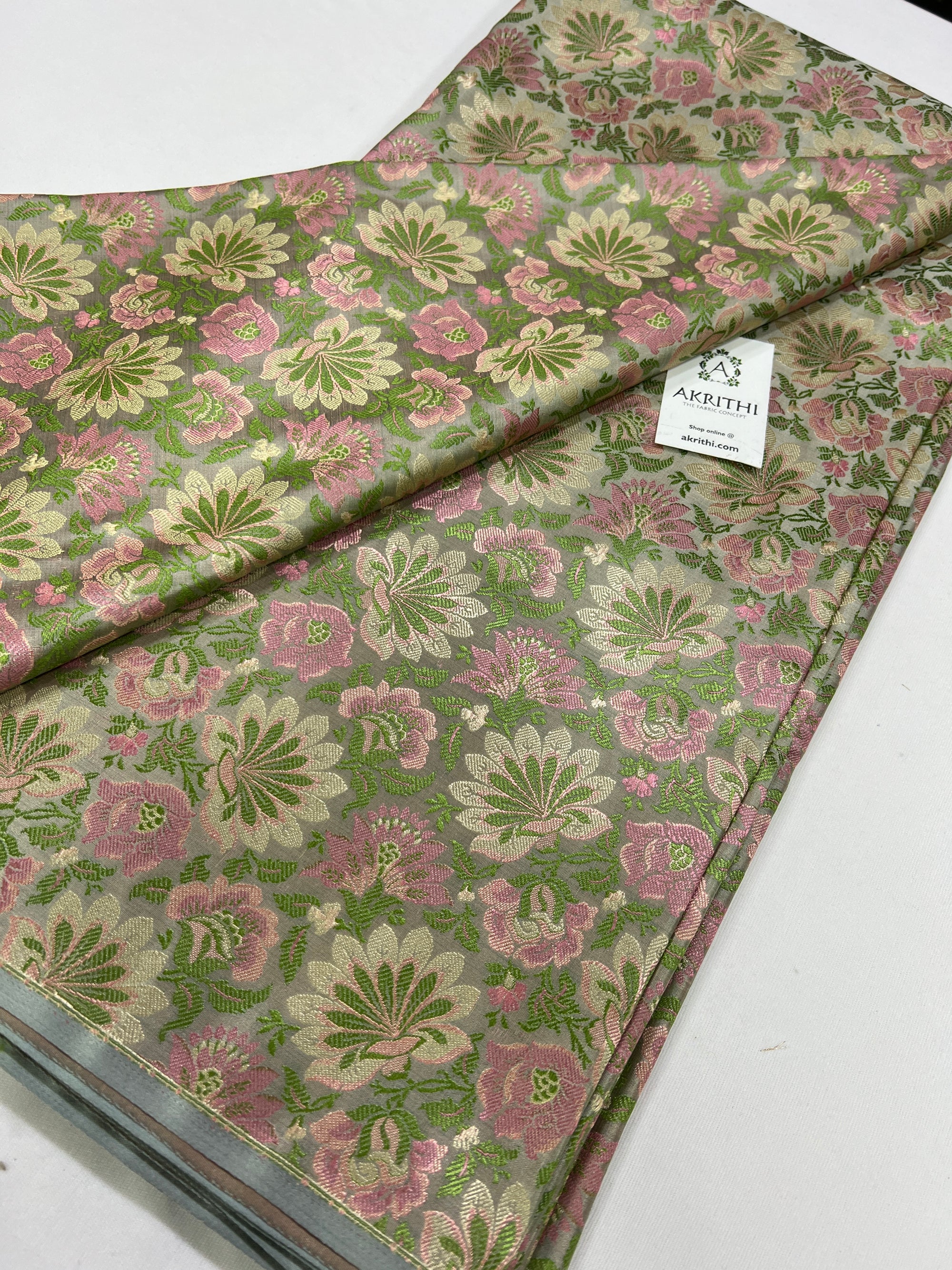 Handloom Banarasi brocade fabric