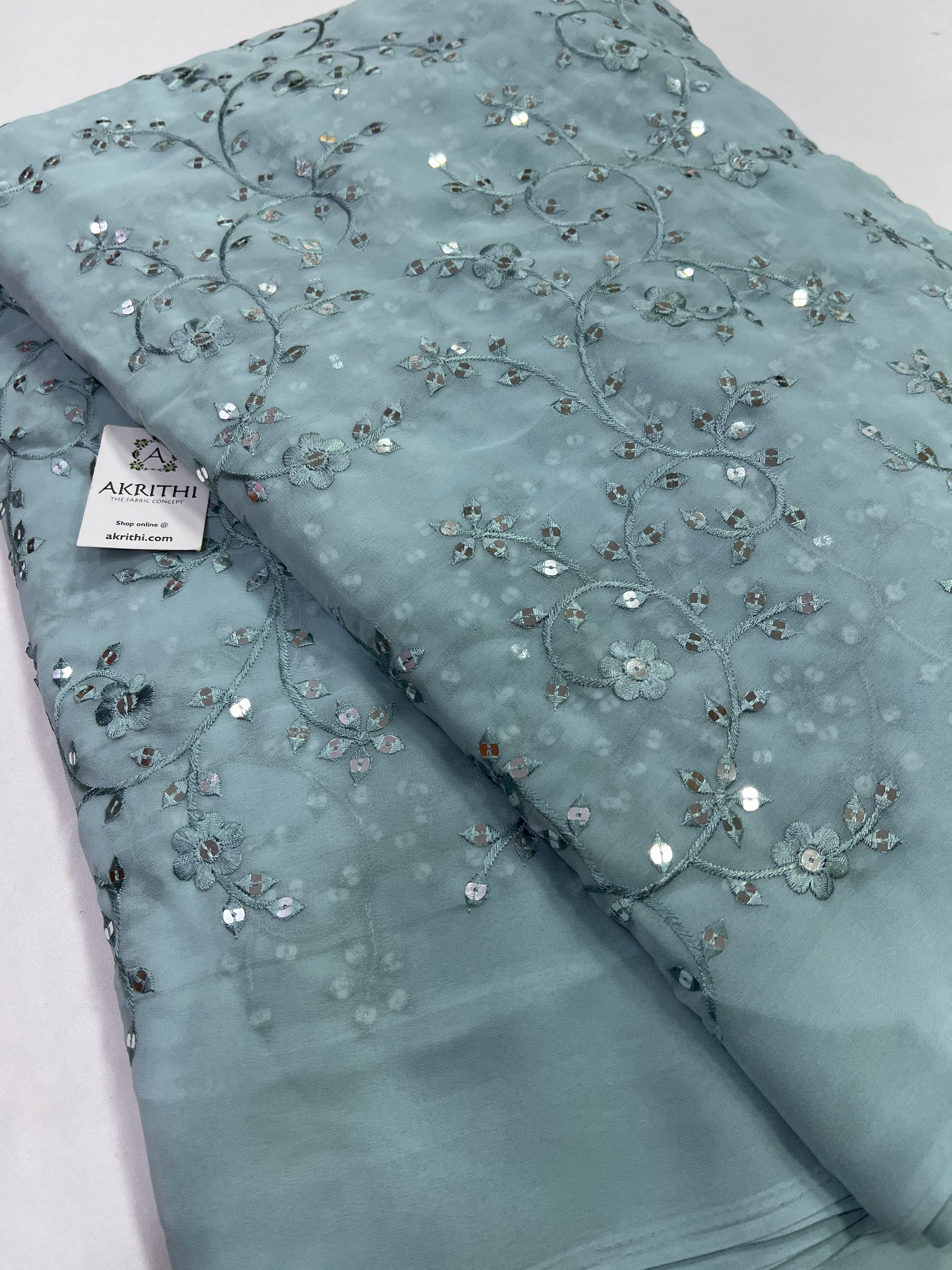 Embroidery on Georgette fabric
