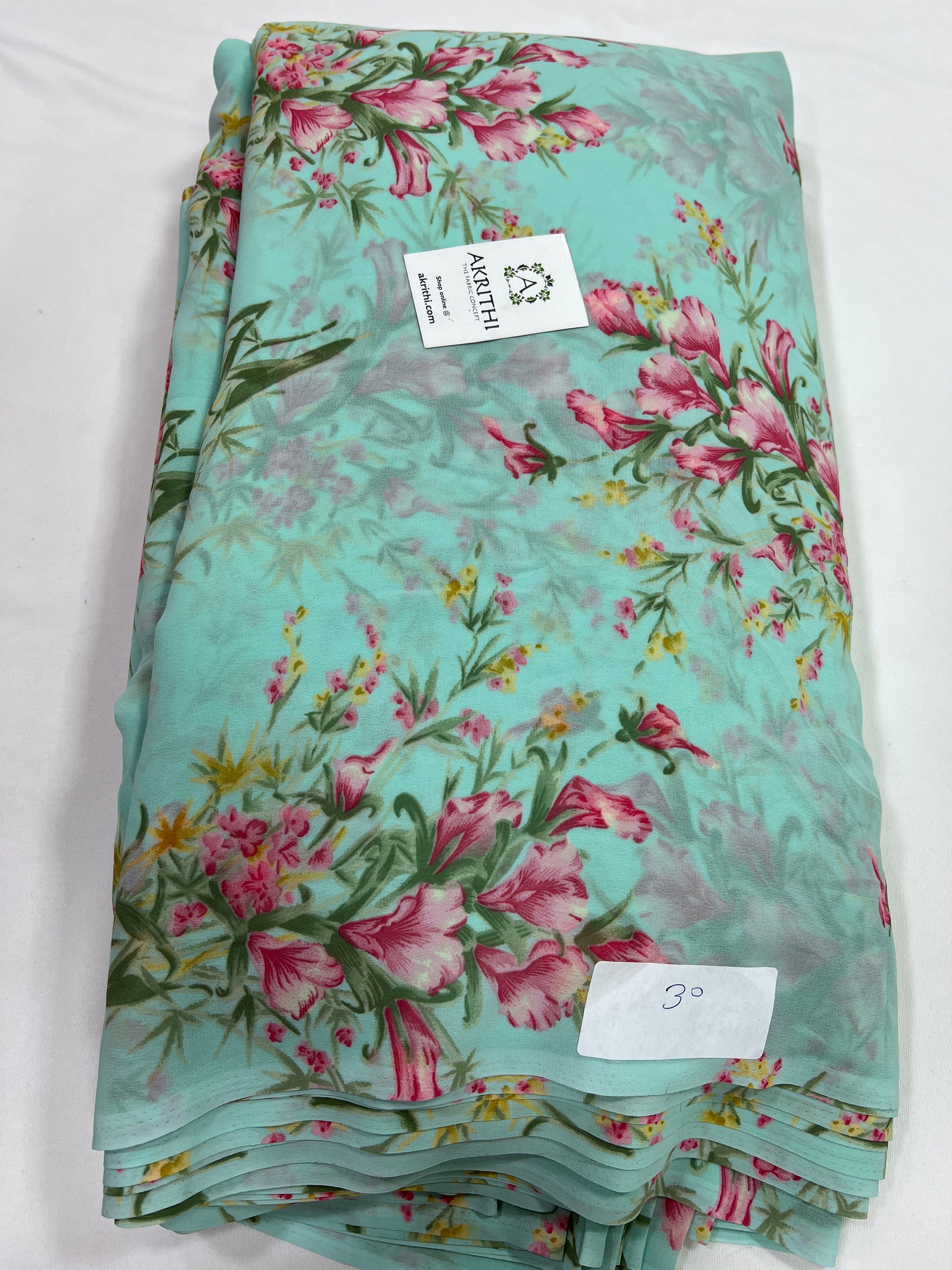 Floral printed georgette fabric 56 inches width