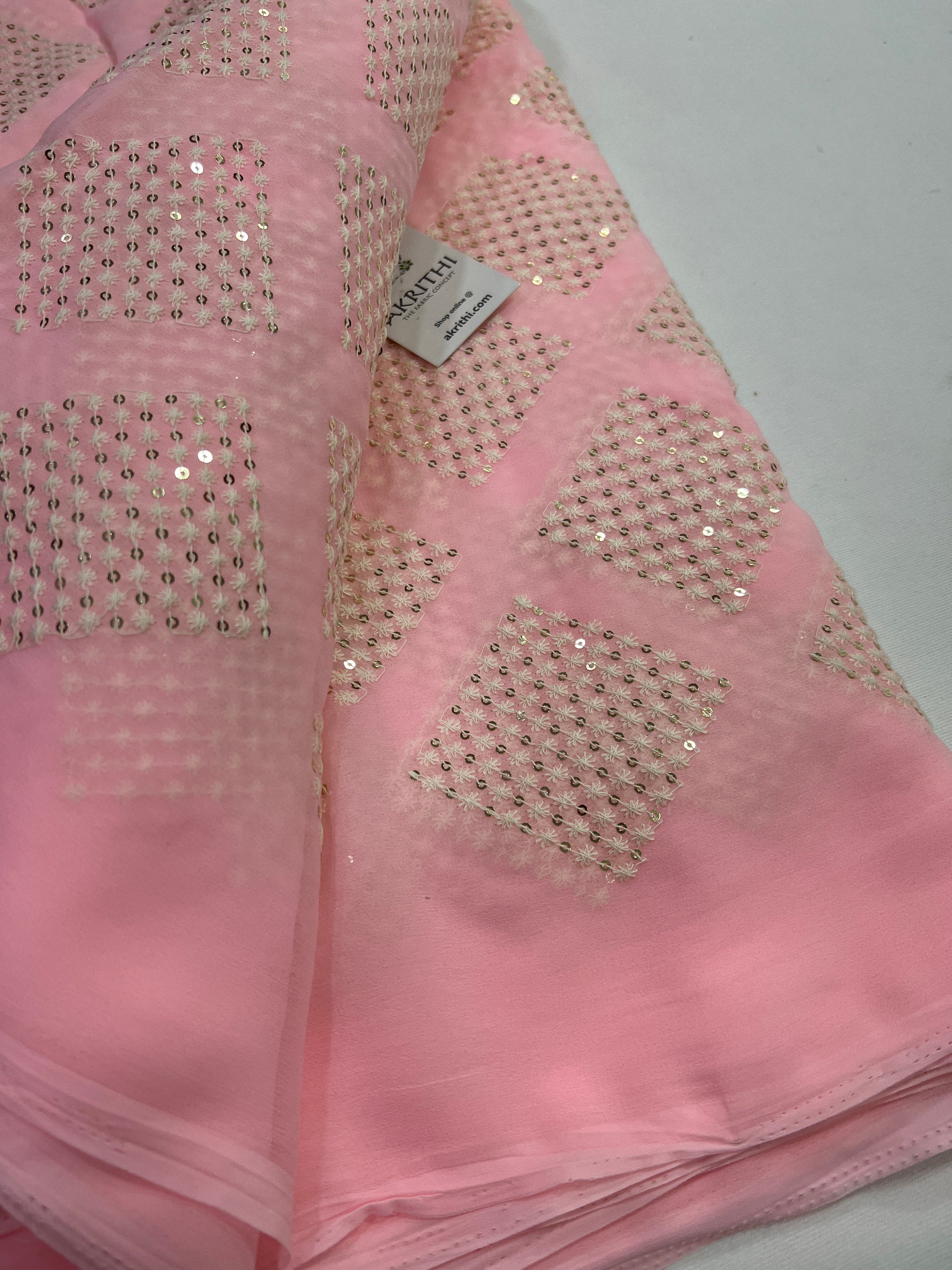 Embroidery on georgette fabric