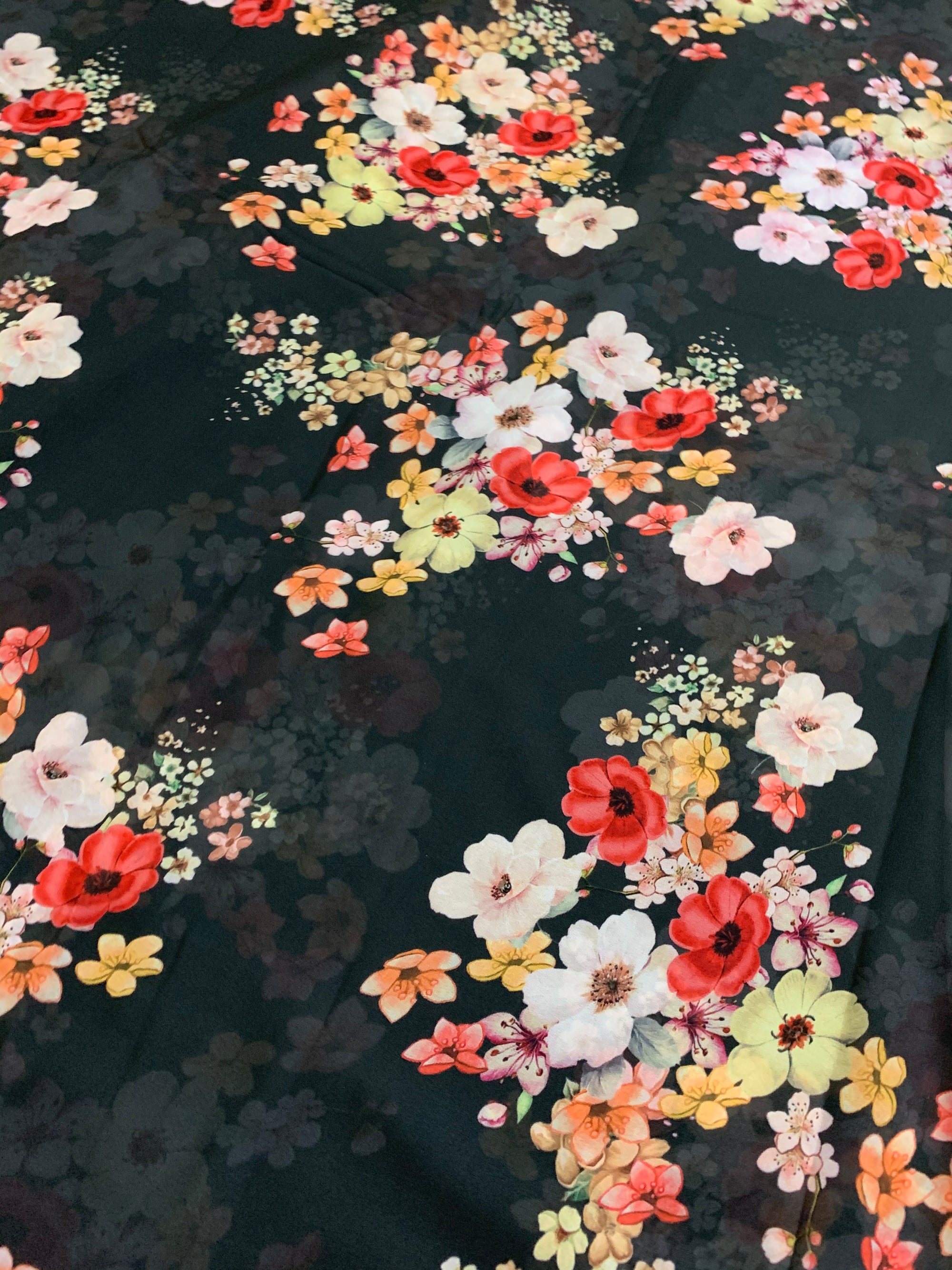 Digital floral Printed georgette fabric