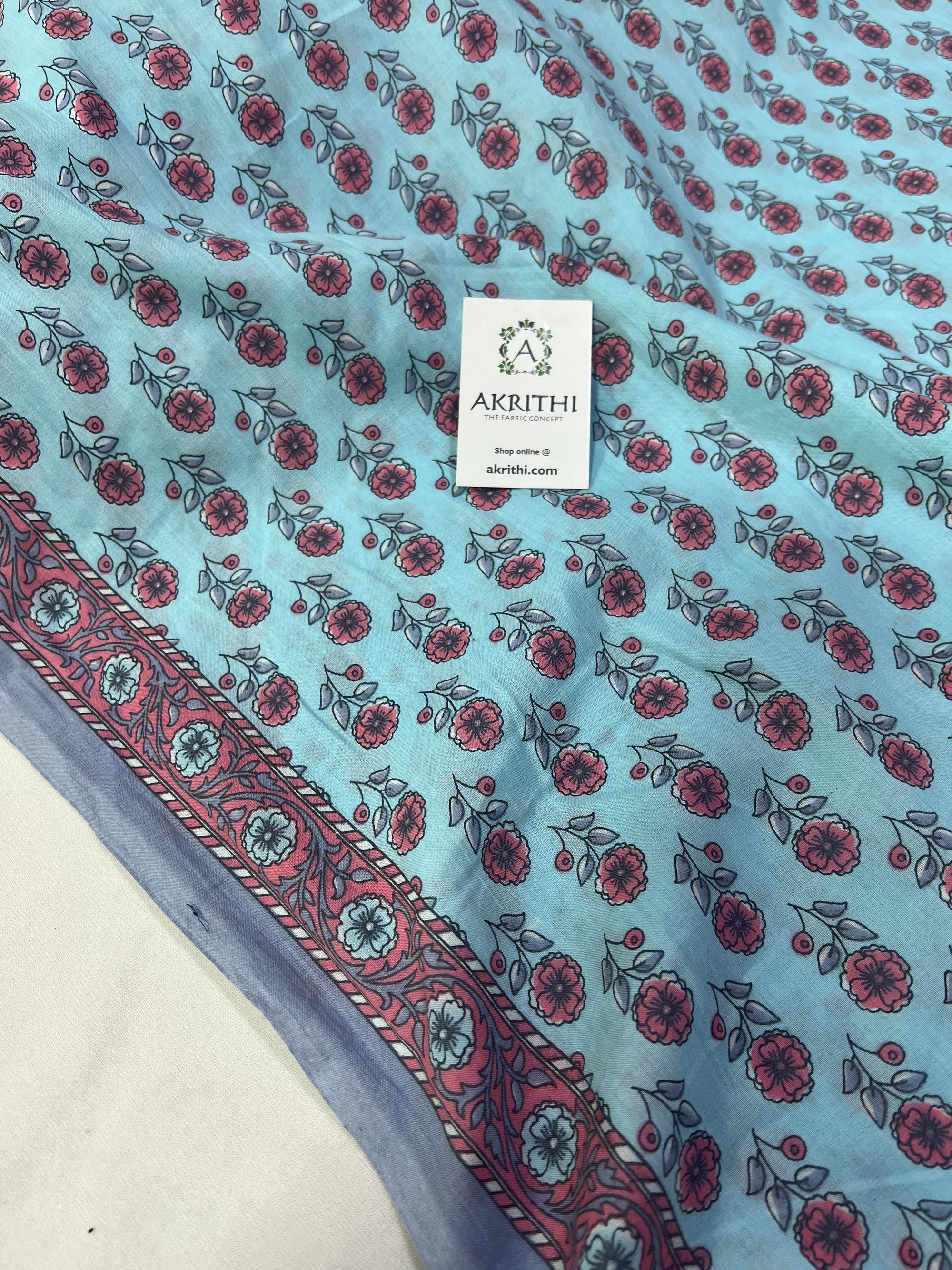 Printed pure cotton fabric