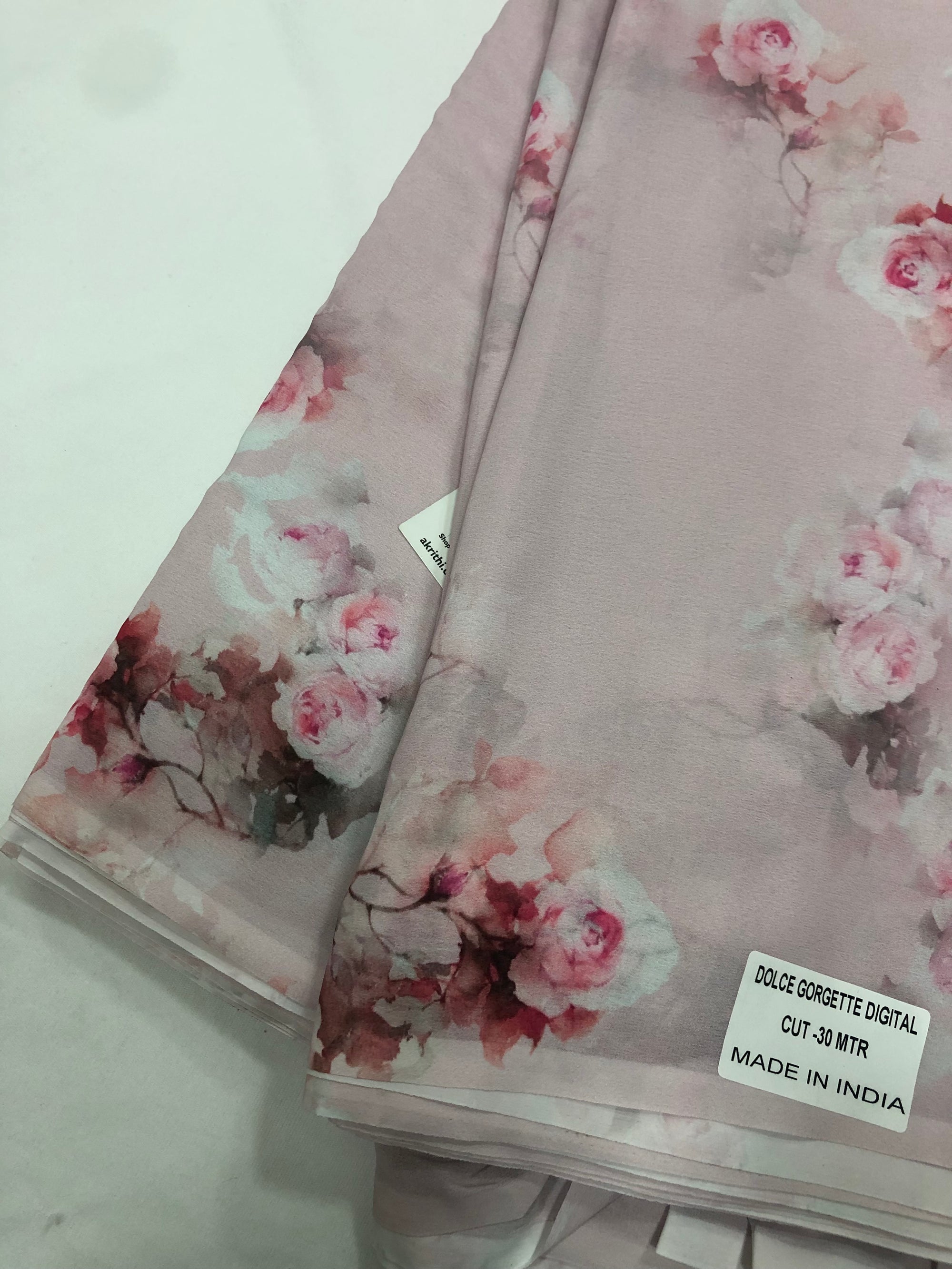 Digital floral printed georgette fabric