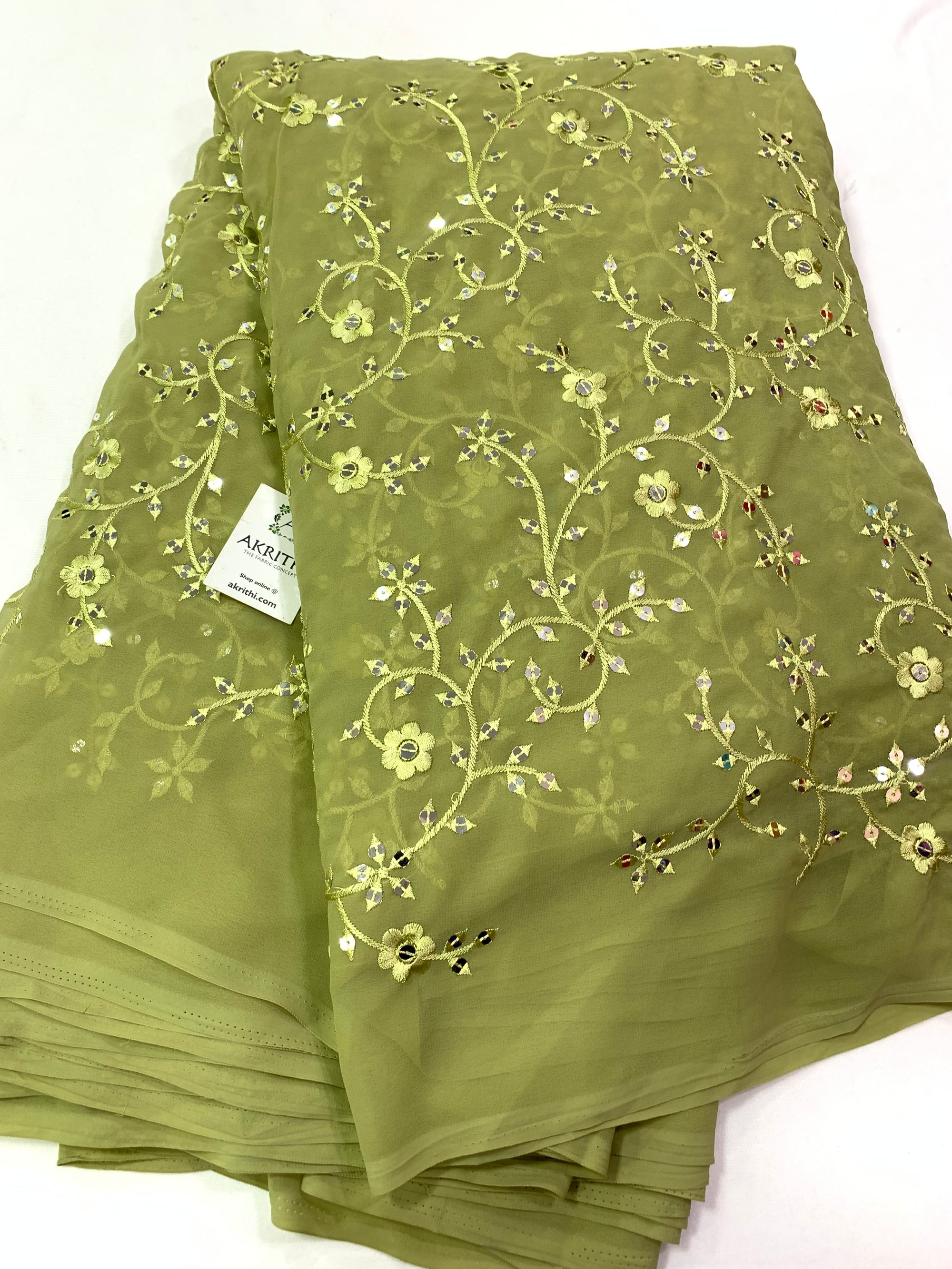 Embroidery on Georgette fabric