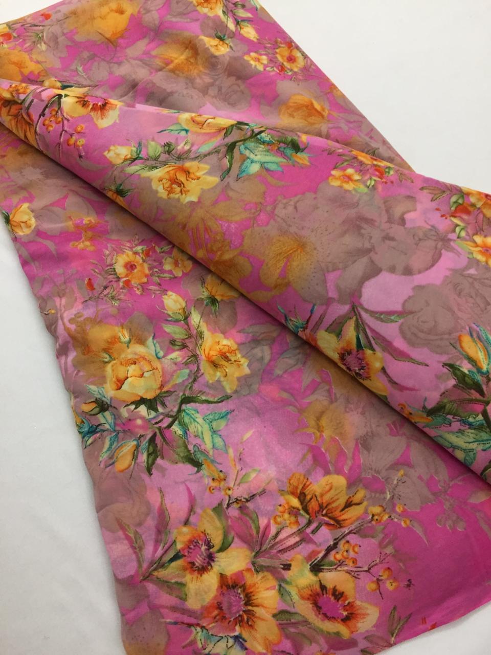 Printed georgette fabric