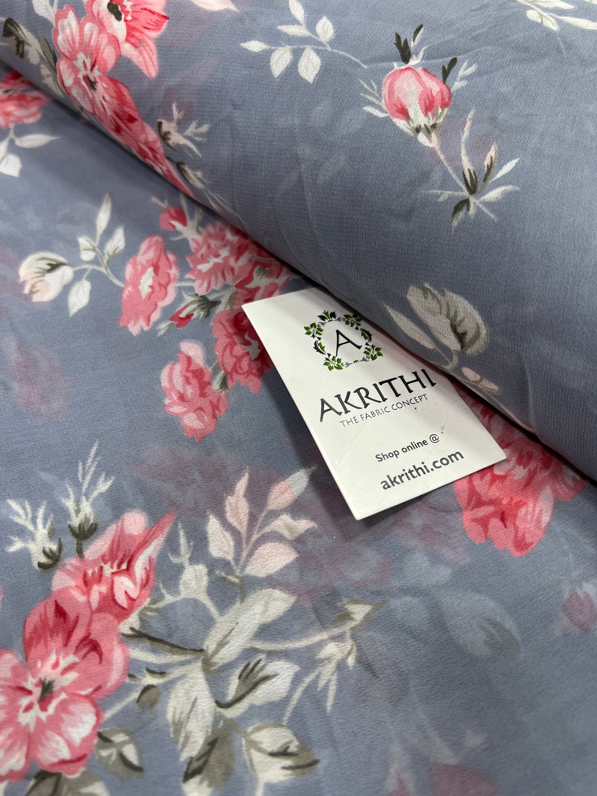 Floral printed georgette fabric