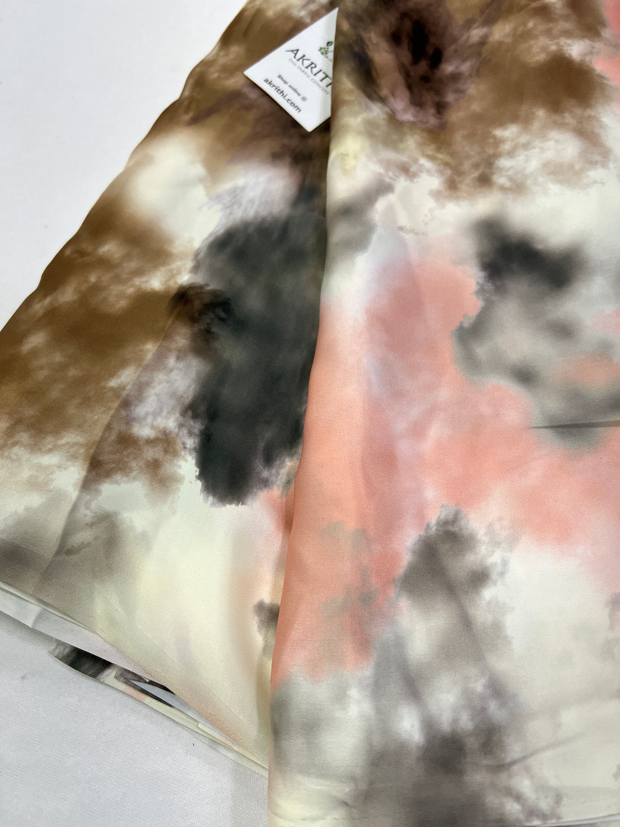 Digital printed modal satin fabric