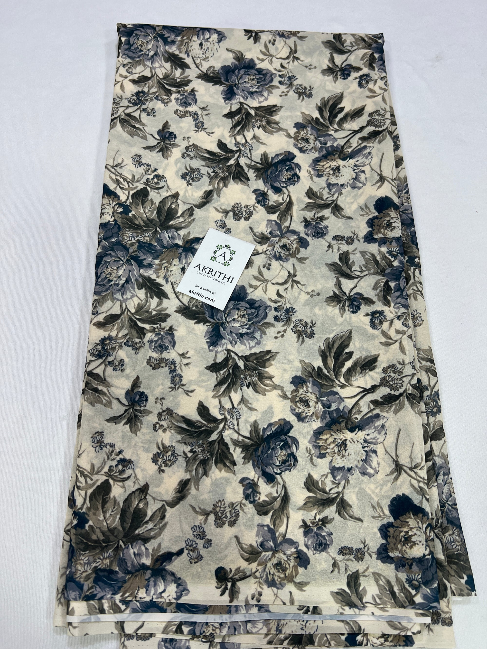 Digital floral printed georgette fabric
