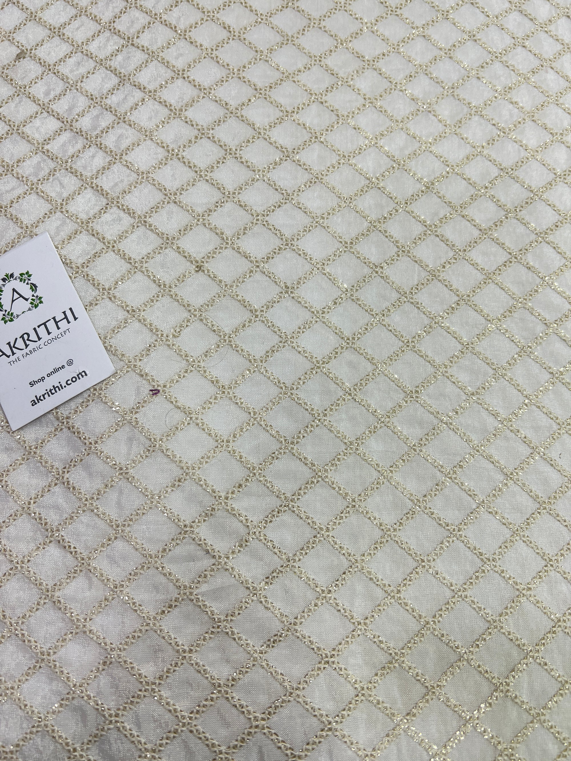 Embroidery on Uppada silk fabric