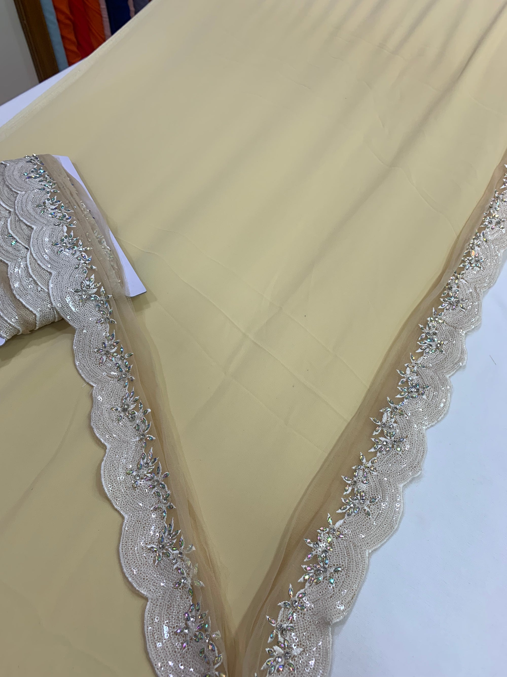 Georgette saree with lace
