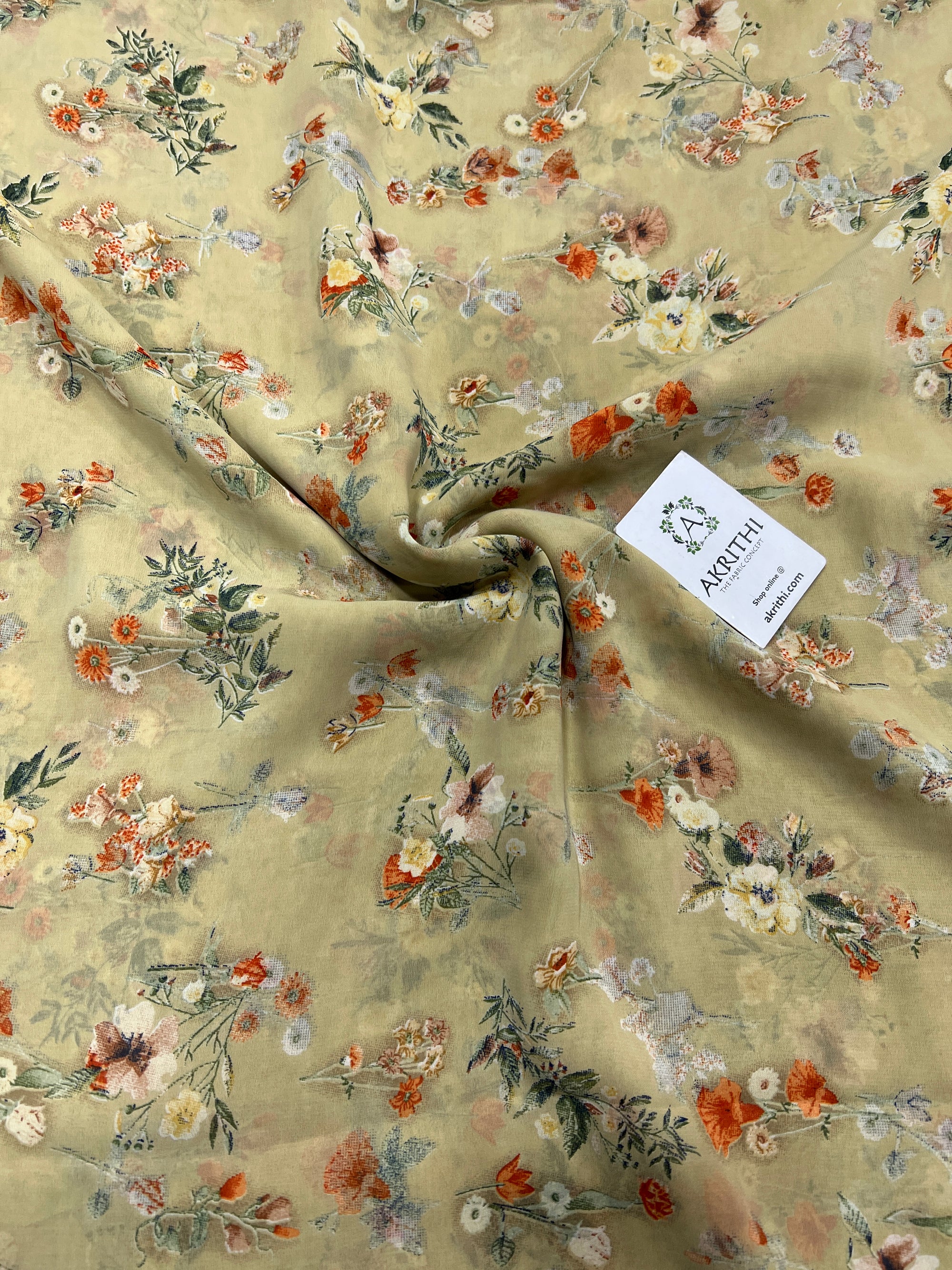 Floral printed georgette fabric