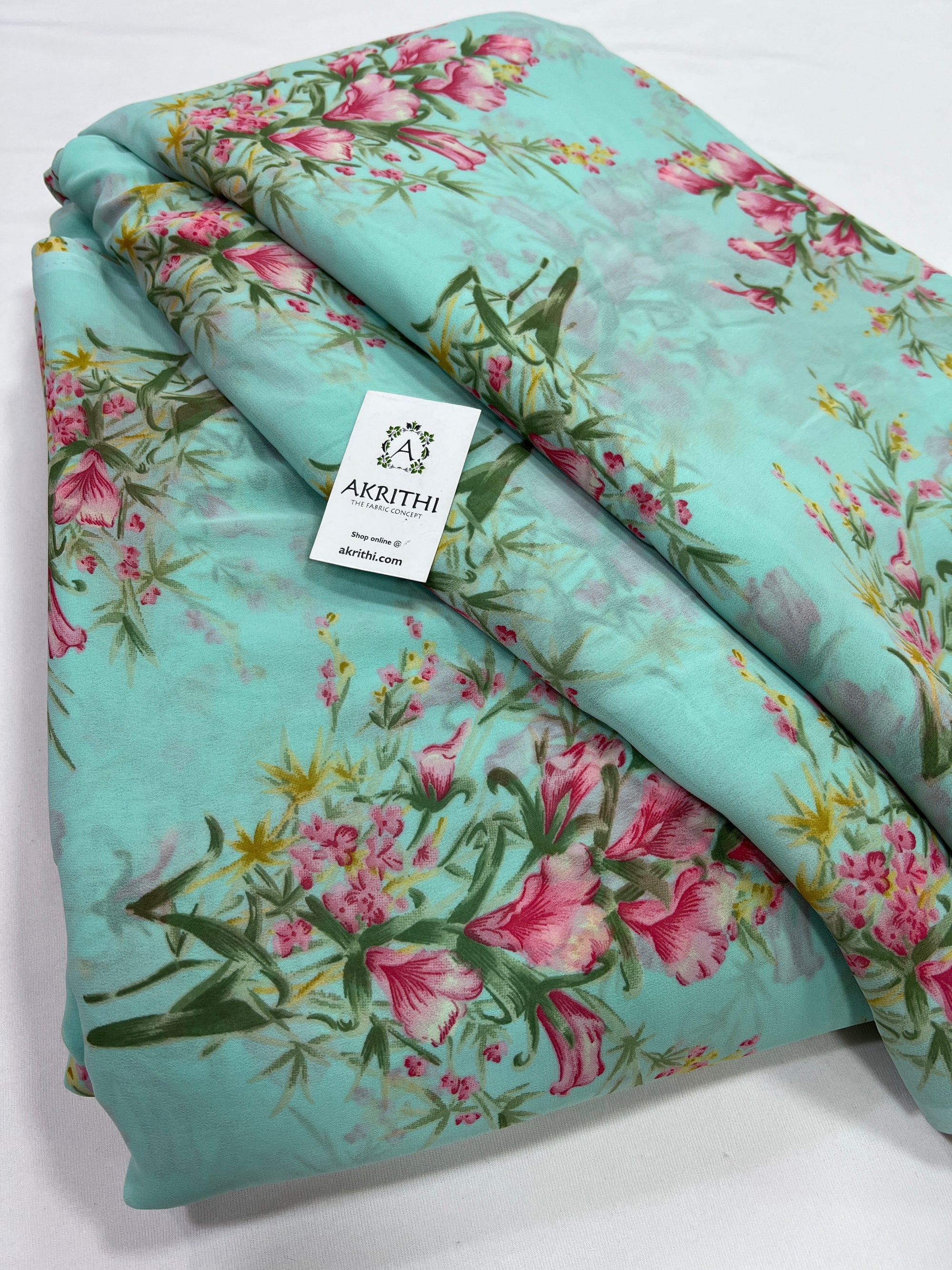 Floral printed georgette fabric 56 inches width