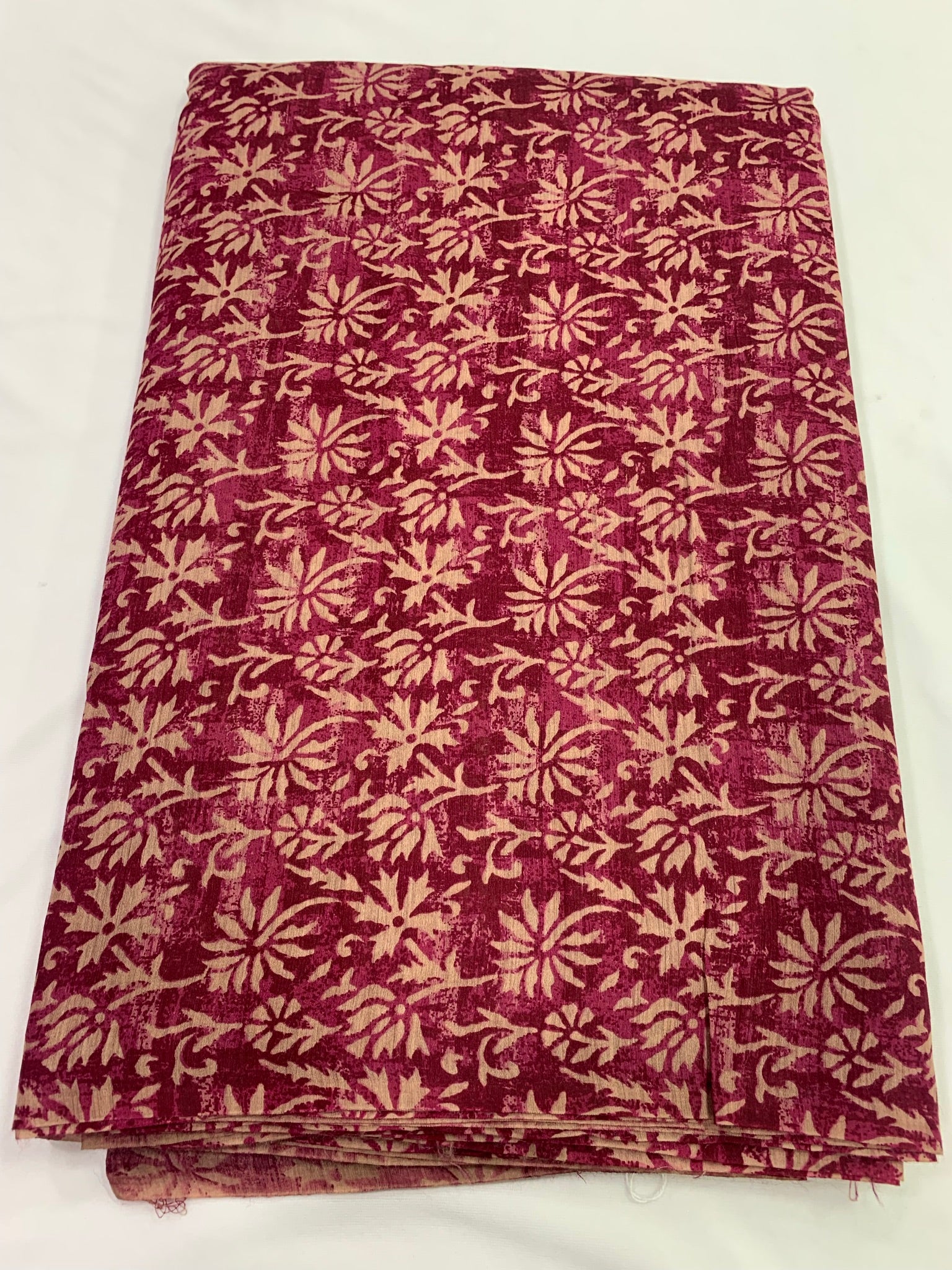 Printed handloom pure munga silk fabric