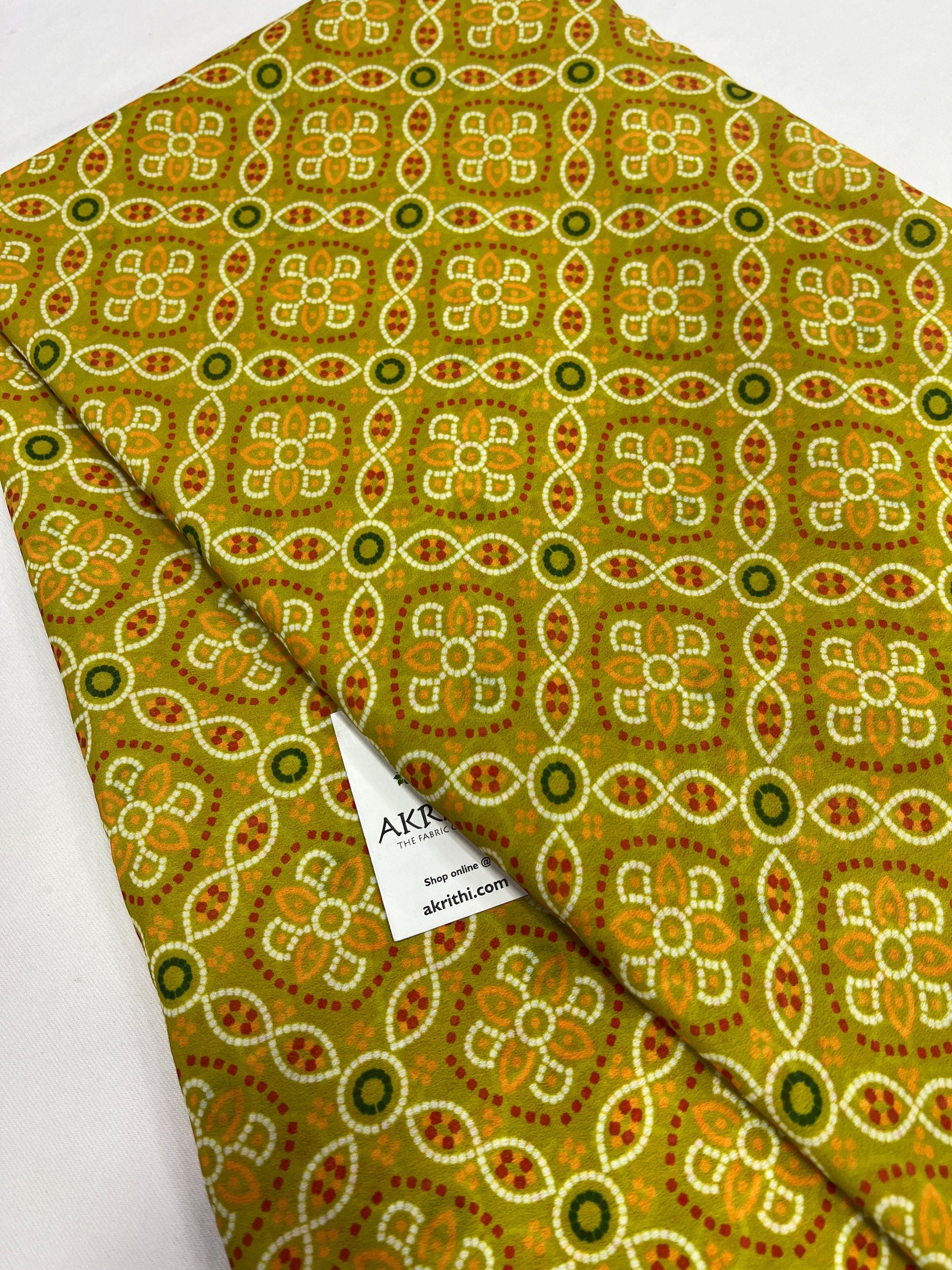 Digital floral printed georgette fabric