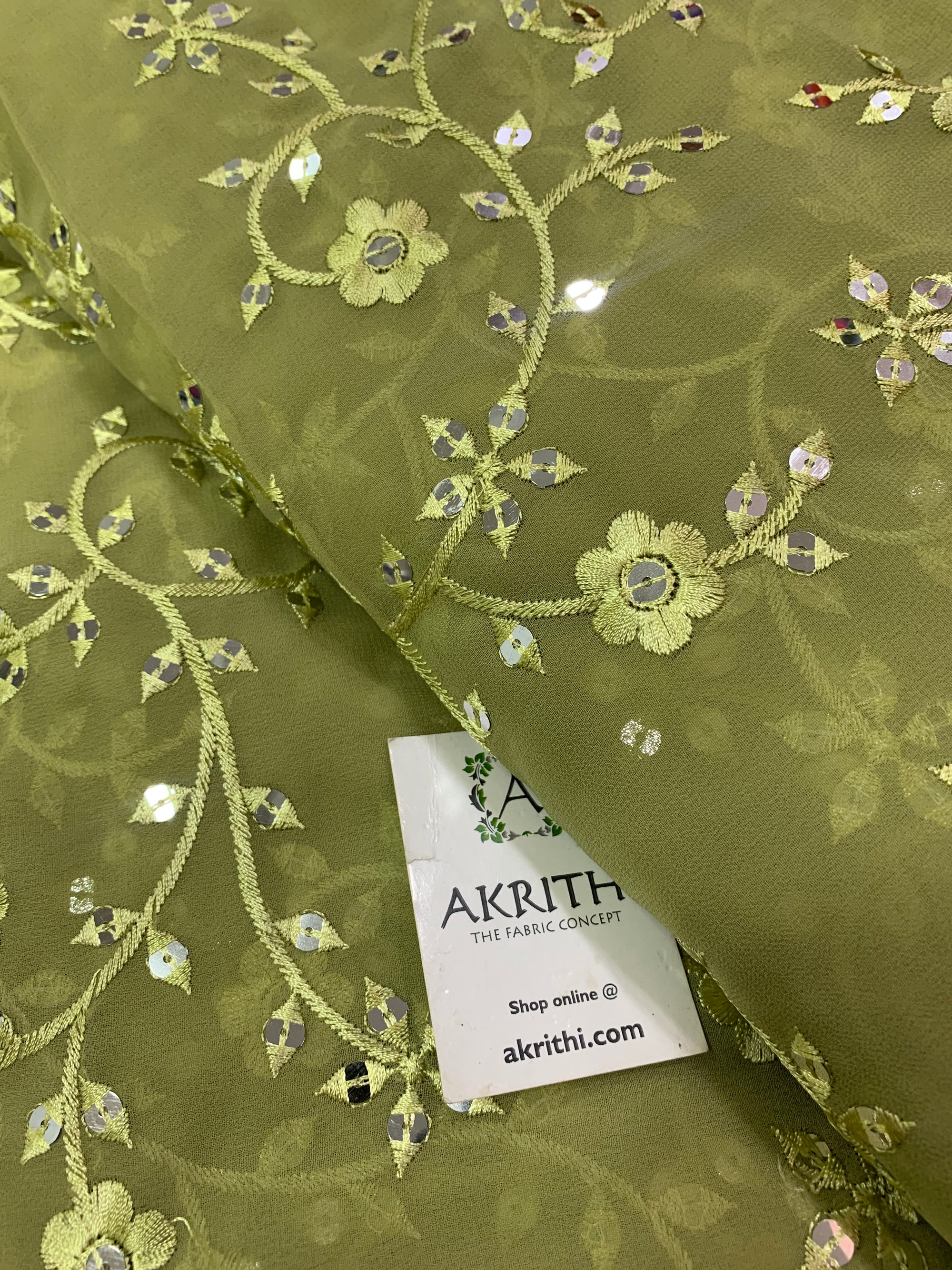 Embroidery on Georgette fabric
