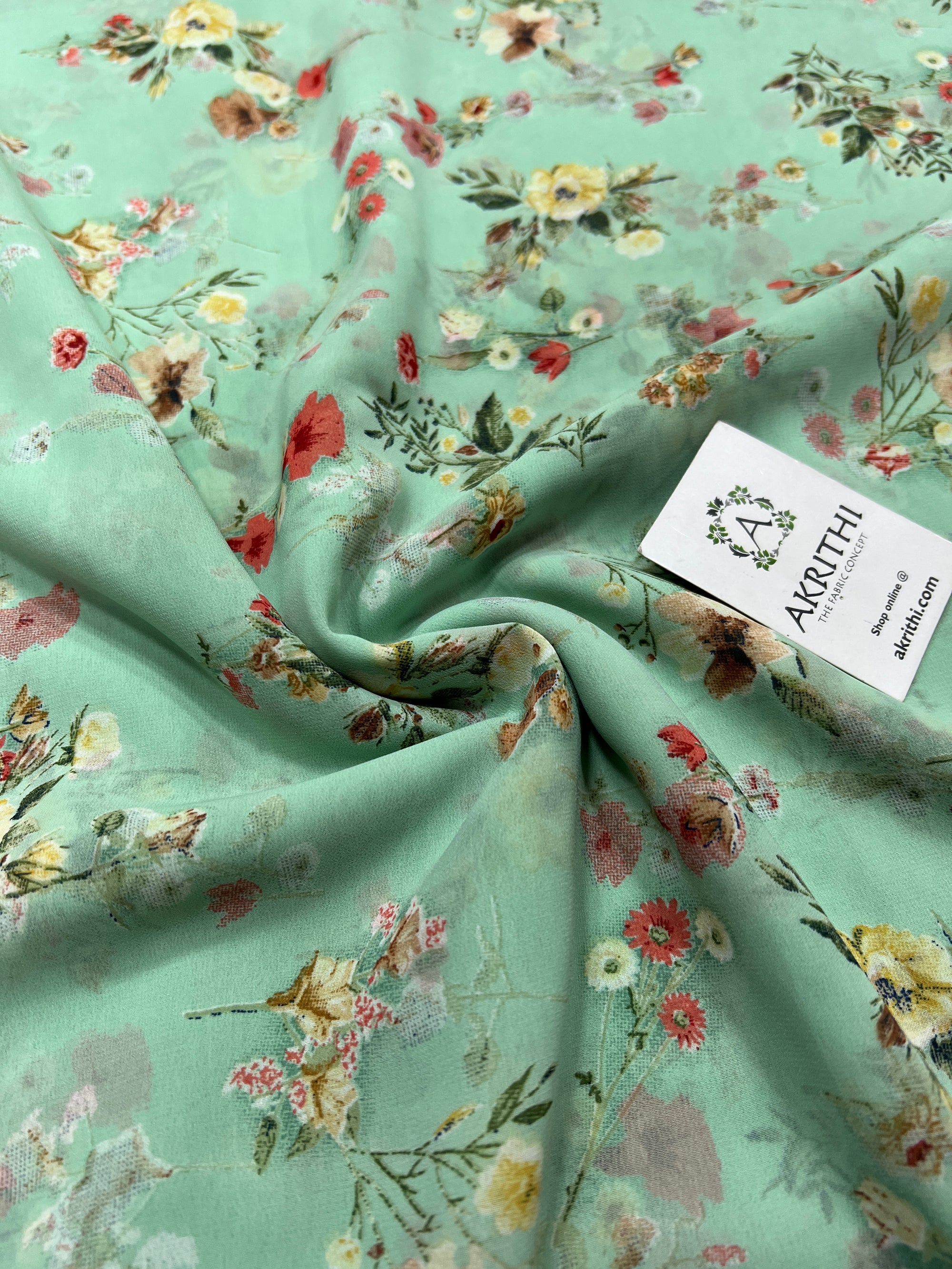 Floral printed georgette fabric
