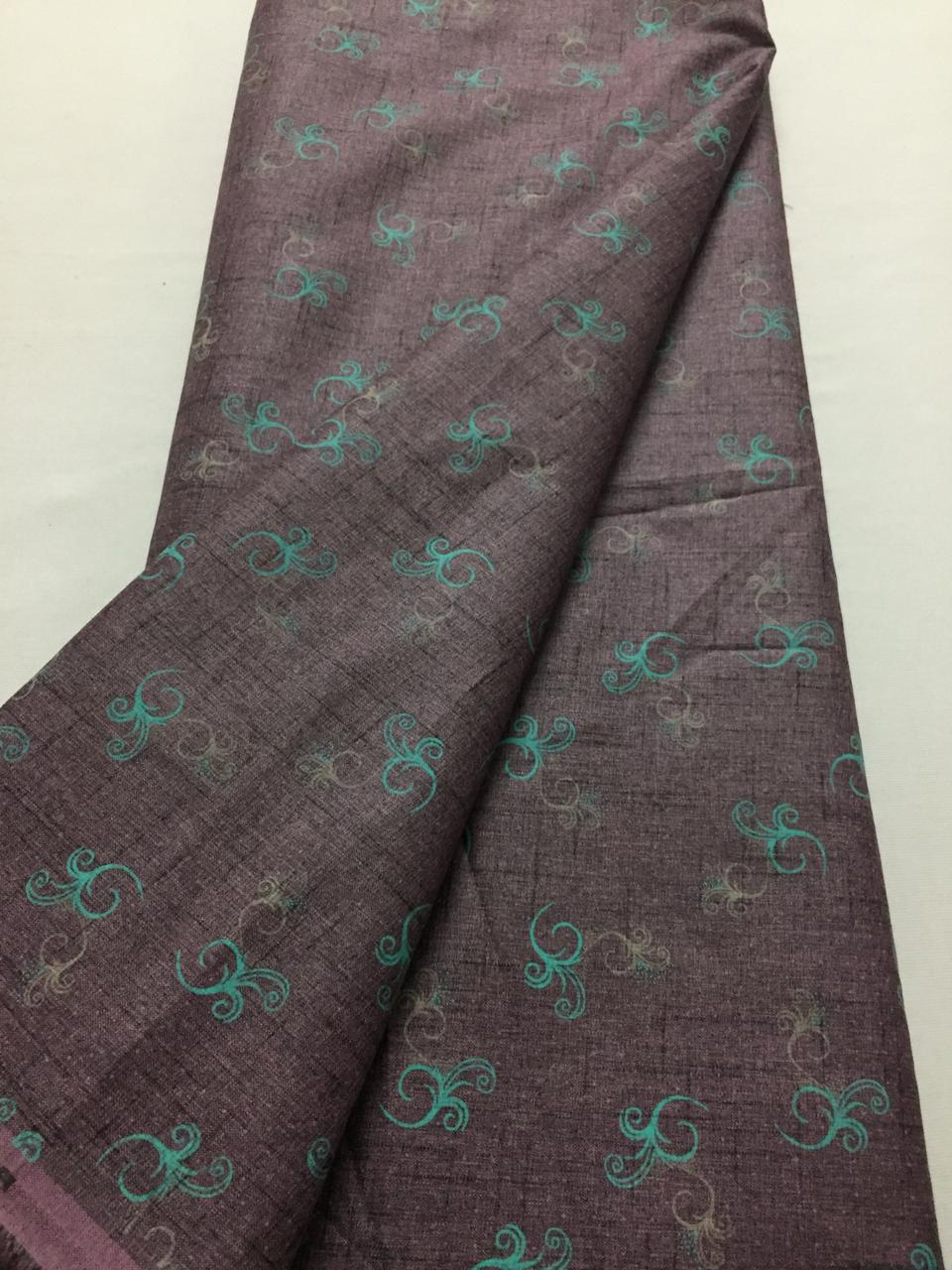 Printed cotton blend fabric