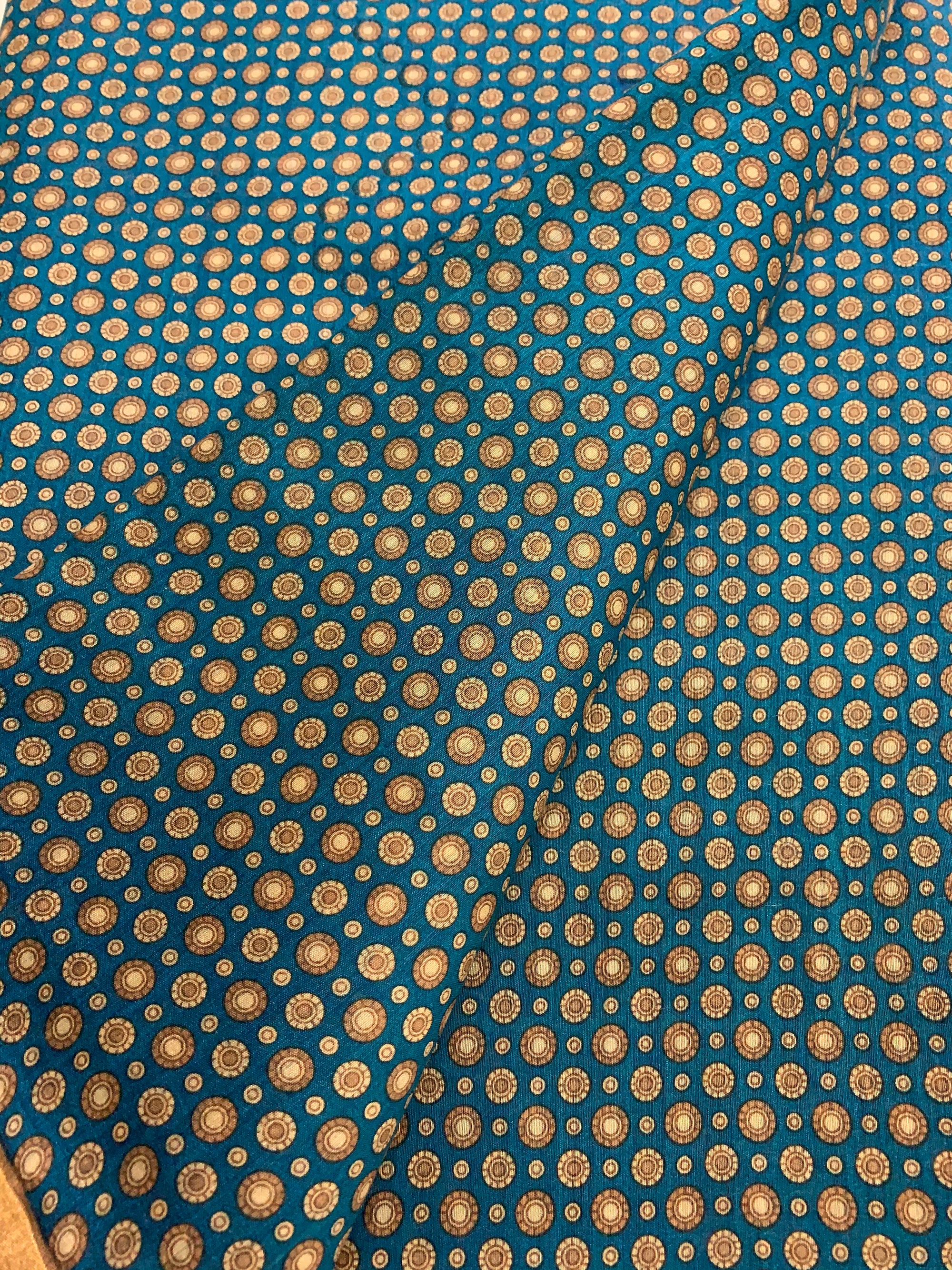 Printed handloom pure munga silk fabric