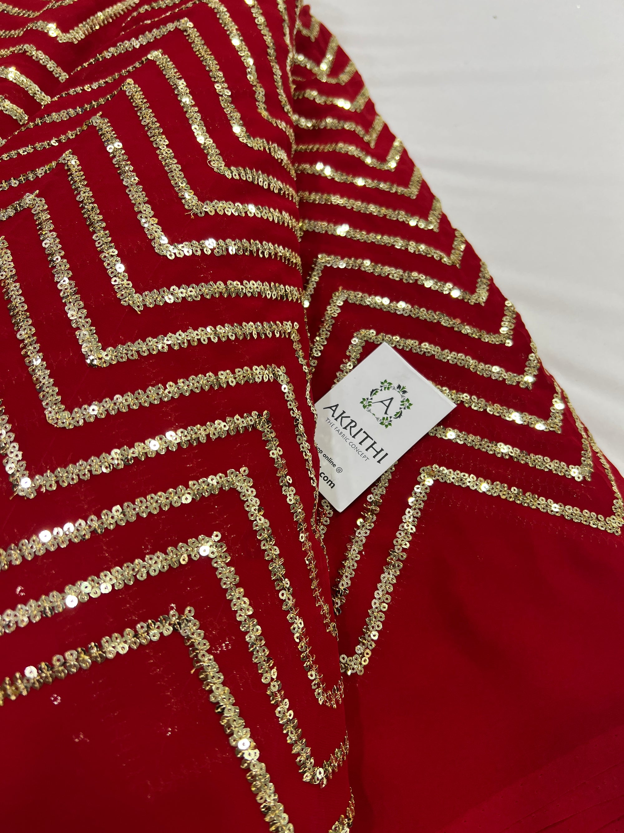 Embroidery on georgette fabric