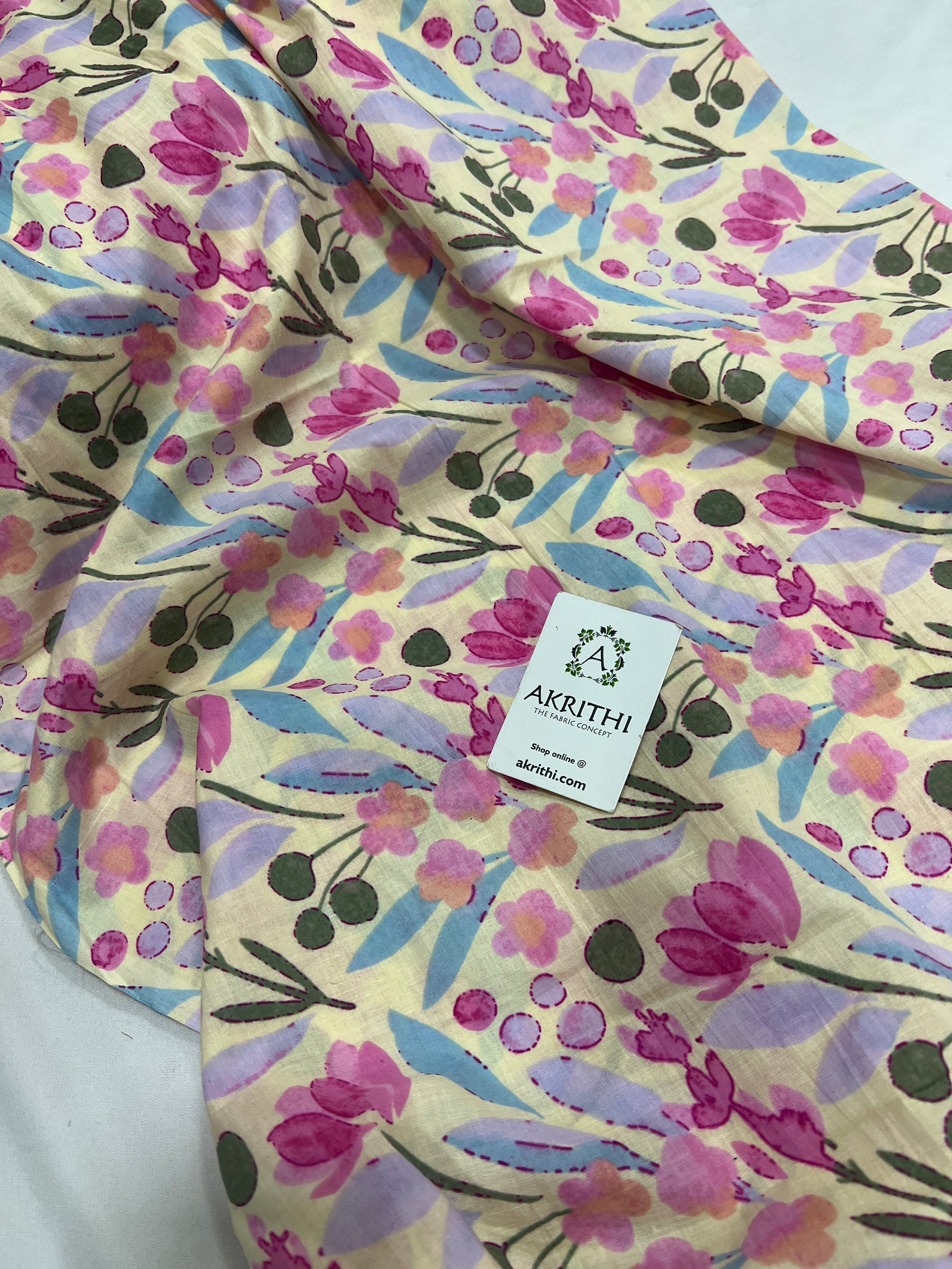 Printed pure cotton fabric