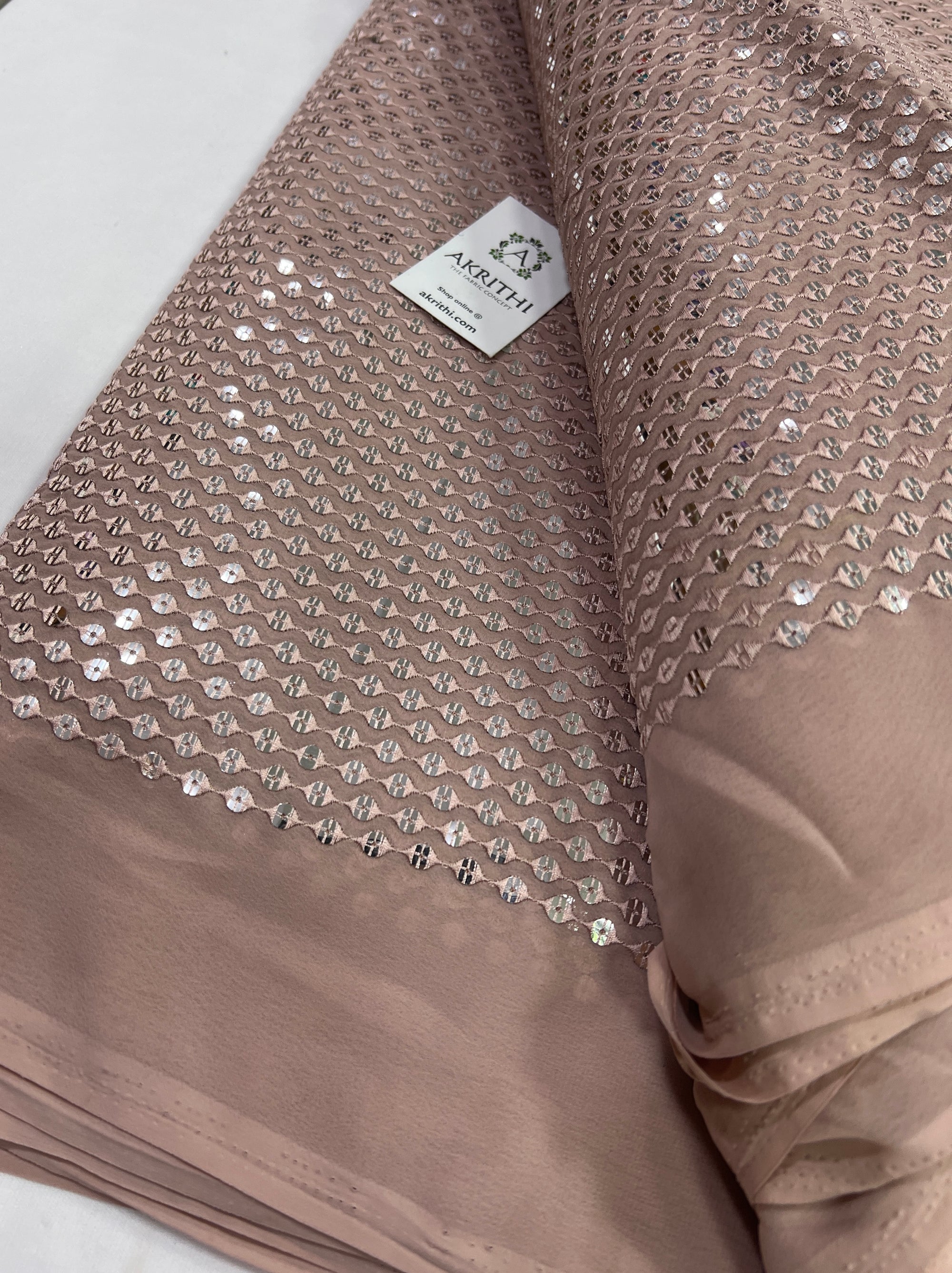 Embroidery on Georgette fabric