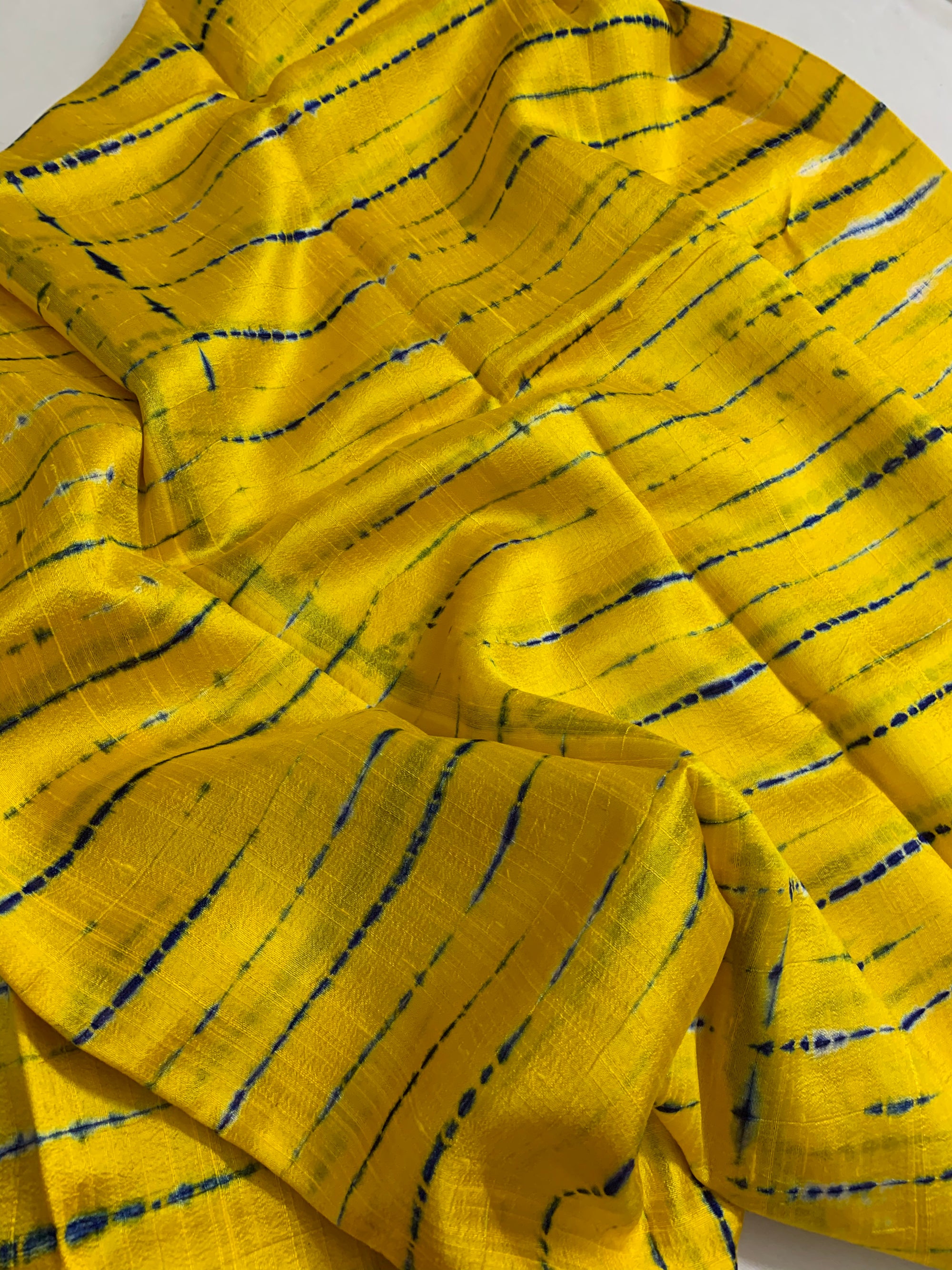 Shibori tie and dye pure raw silk kurta