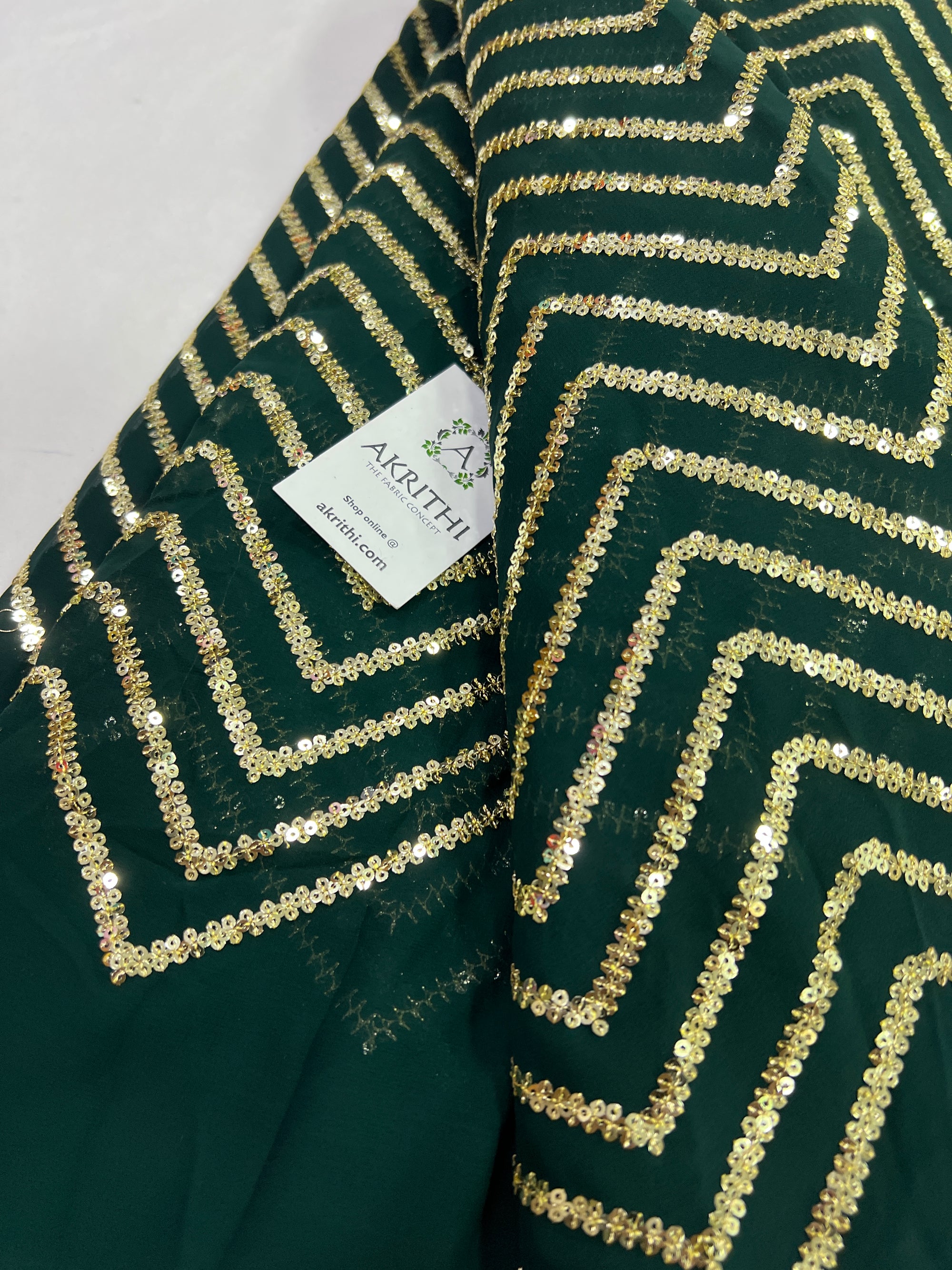 Embroidery on georgette fabric
