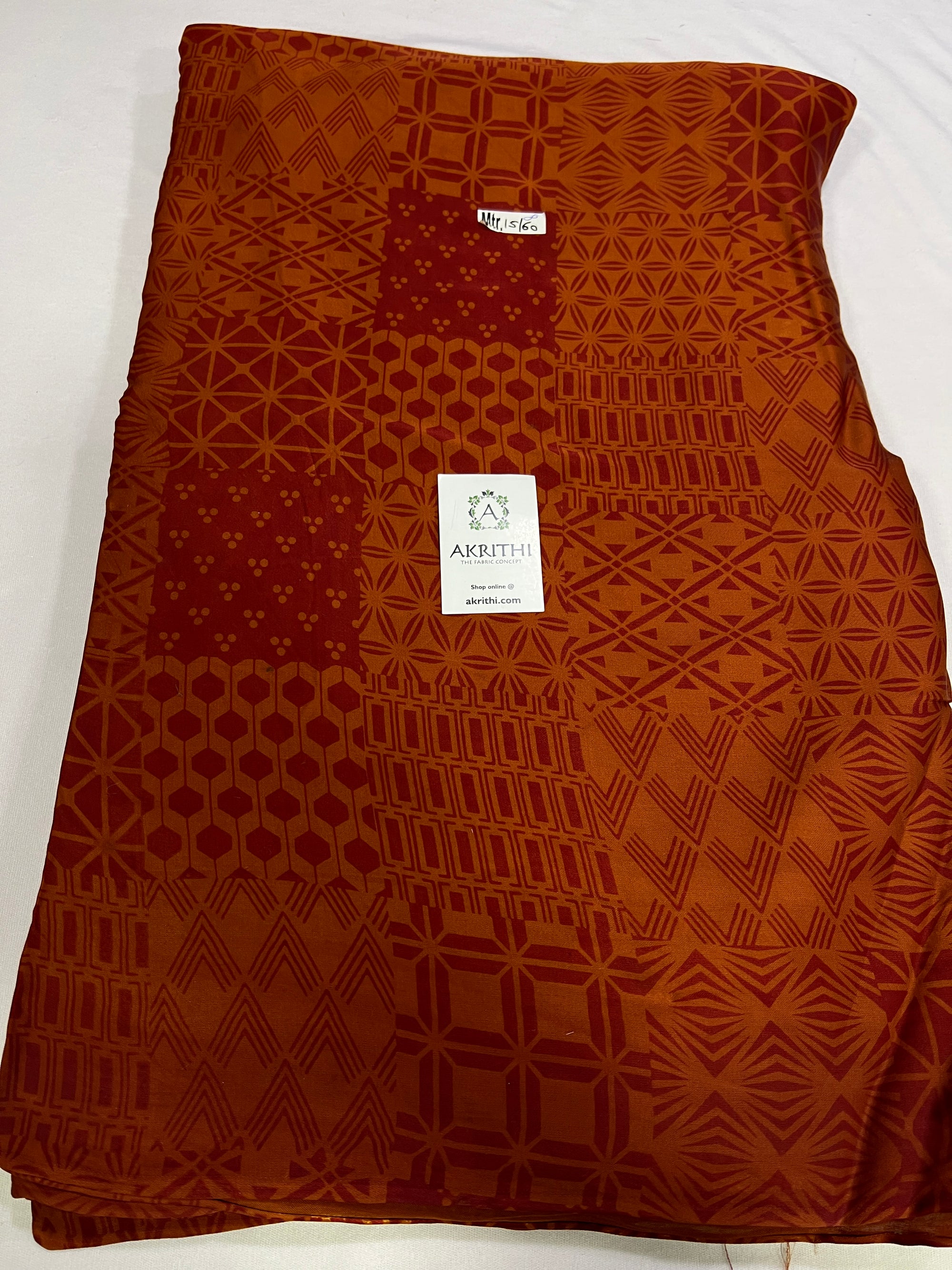 Hand printed modal fabric