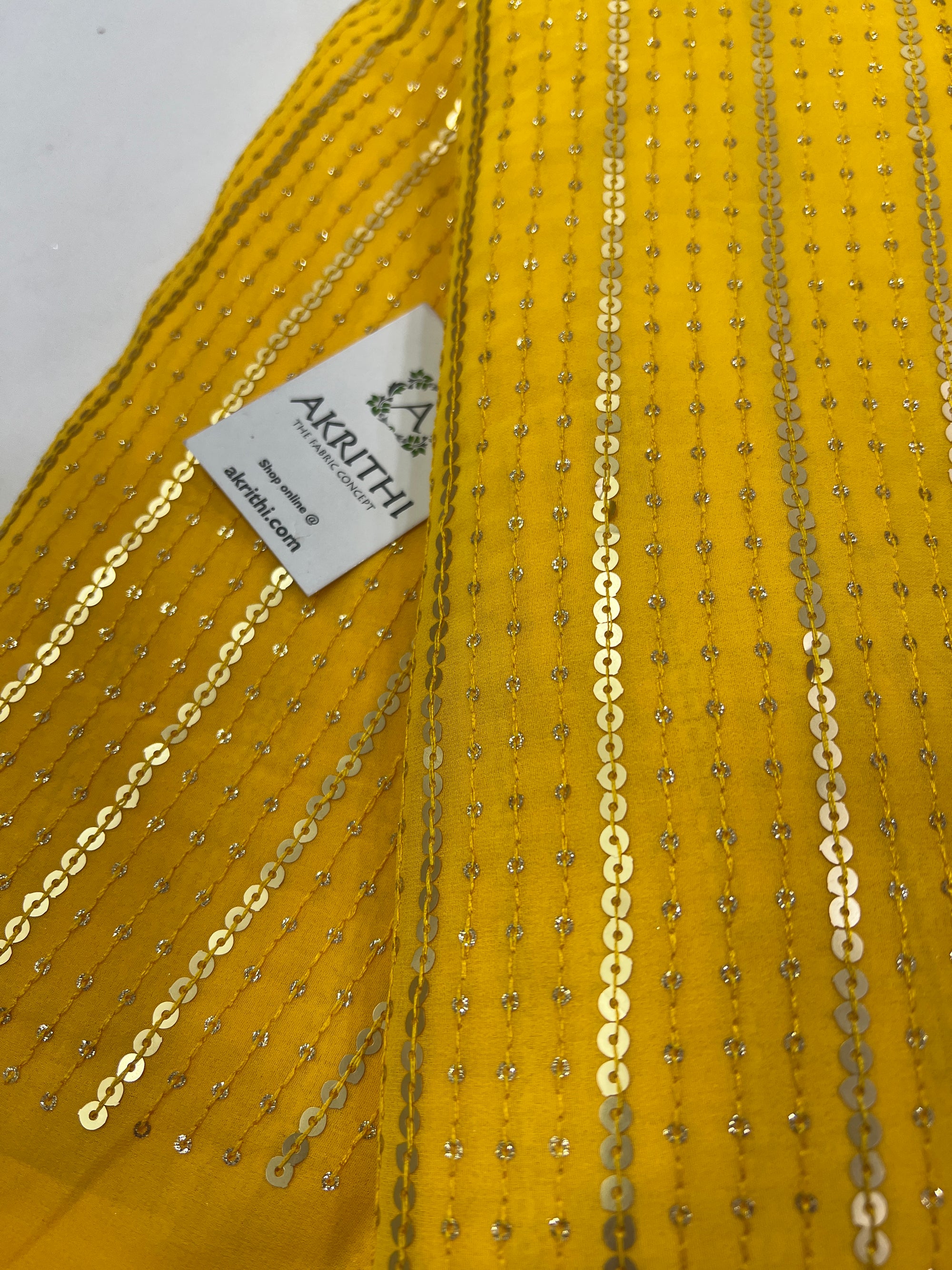 Embroidery on georgette fabric