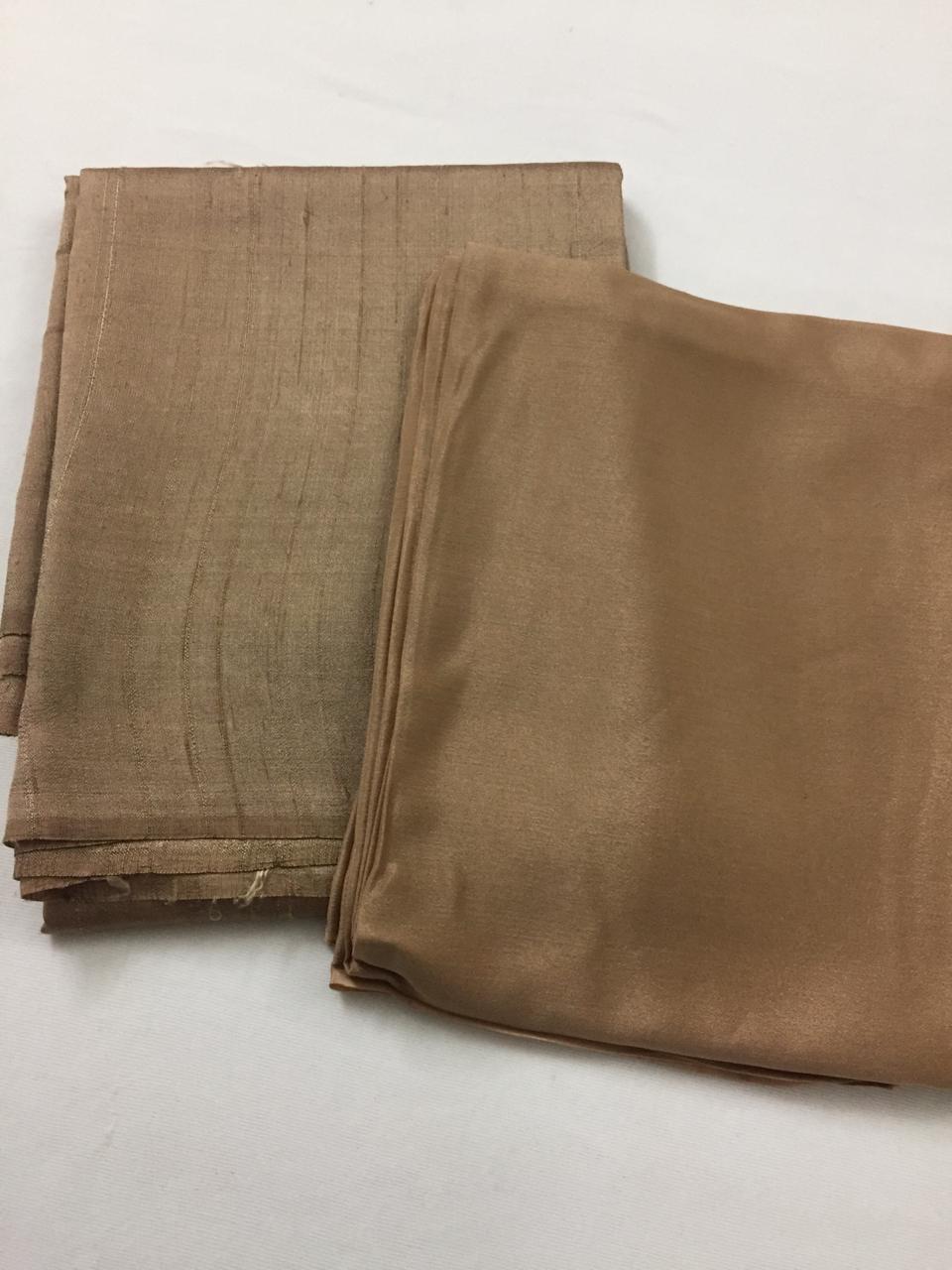 Pure raw silk kurta with chinon dupatta