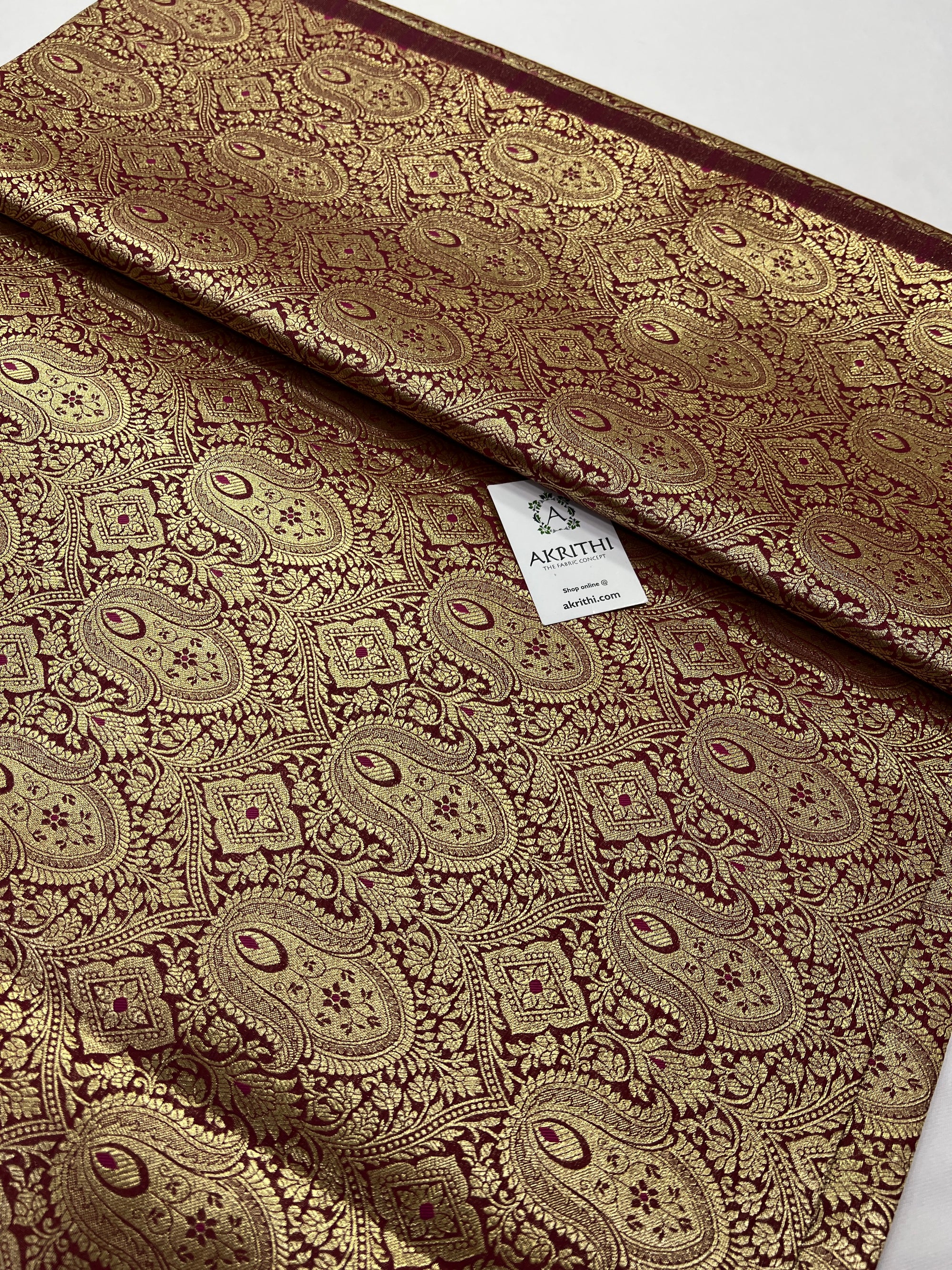 Handloom Banarasi brocade fabric